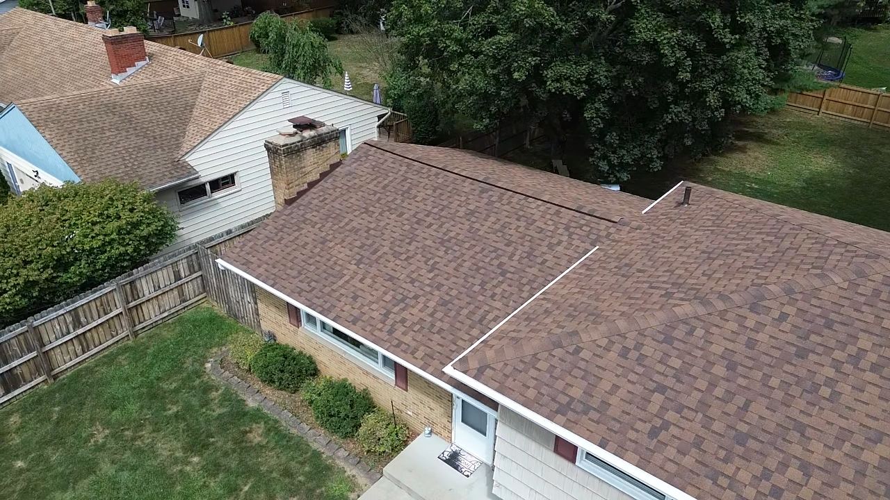 Atlas Pinnacle, Color, Burnt Hickory, Drip Edge, Color, Royal Brown by Eagle Eye Roofing