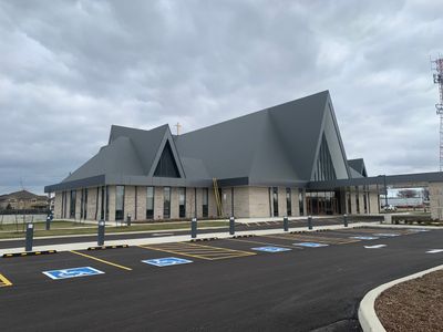 Commercial Roofing Installation using Diamond Tile Metal Shingles , Tpo Flat Roof