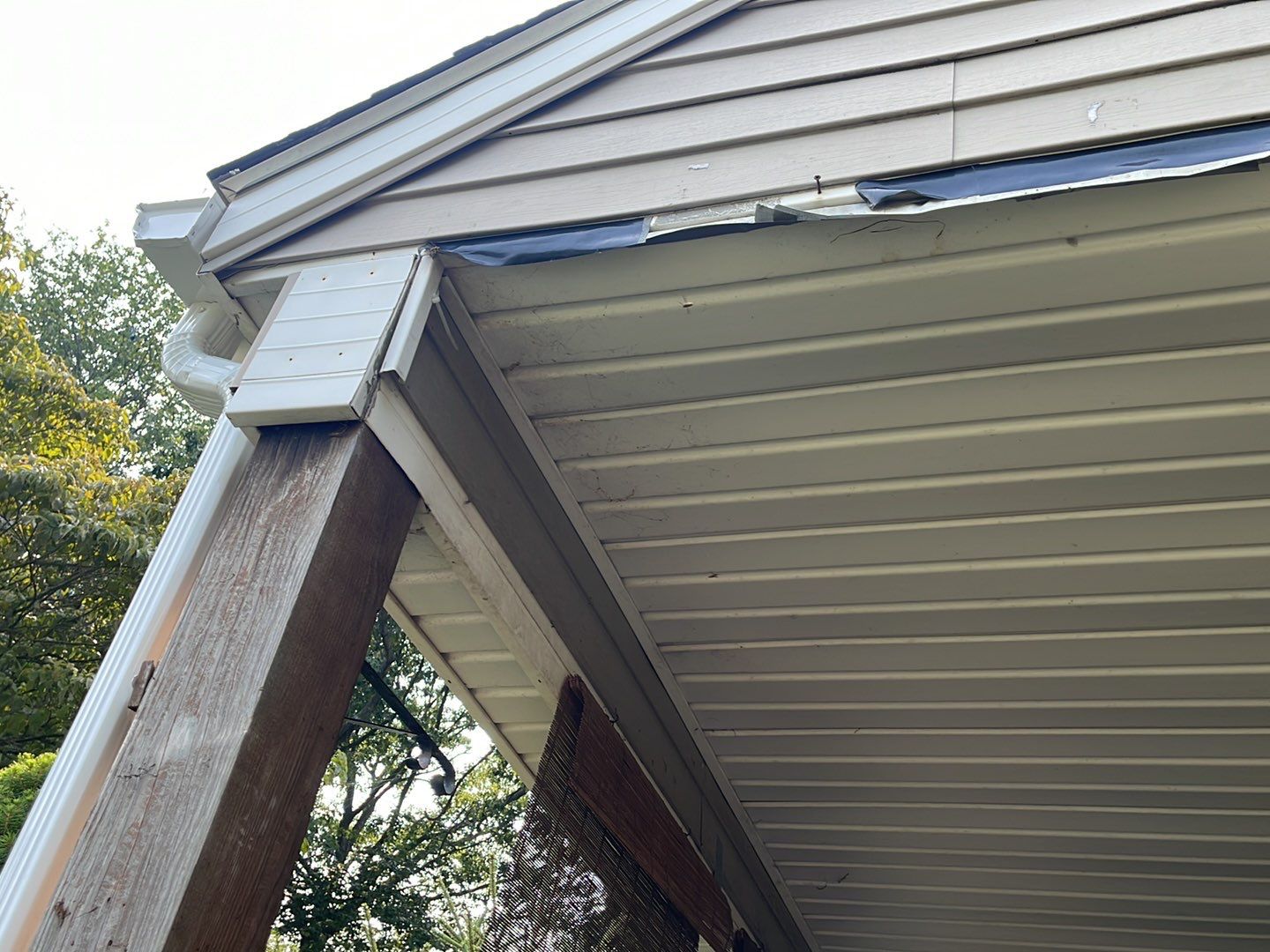 Gutter Installation using 5k White gutters by A Plus Exterior