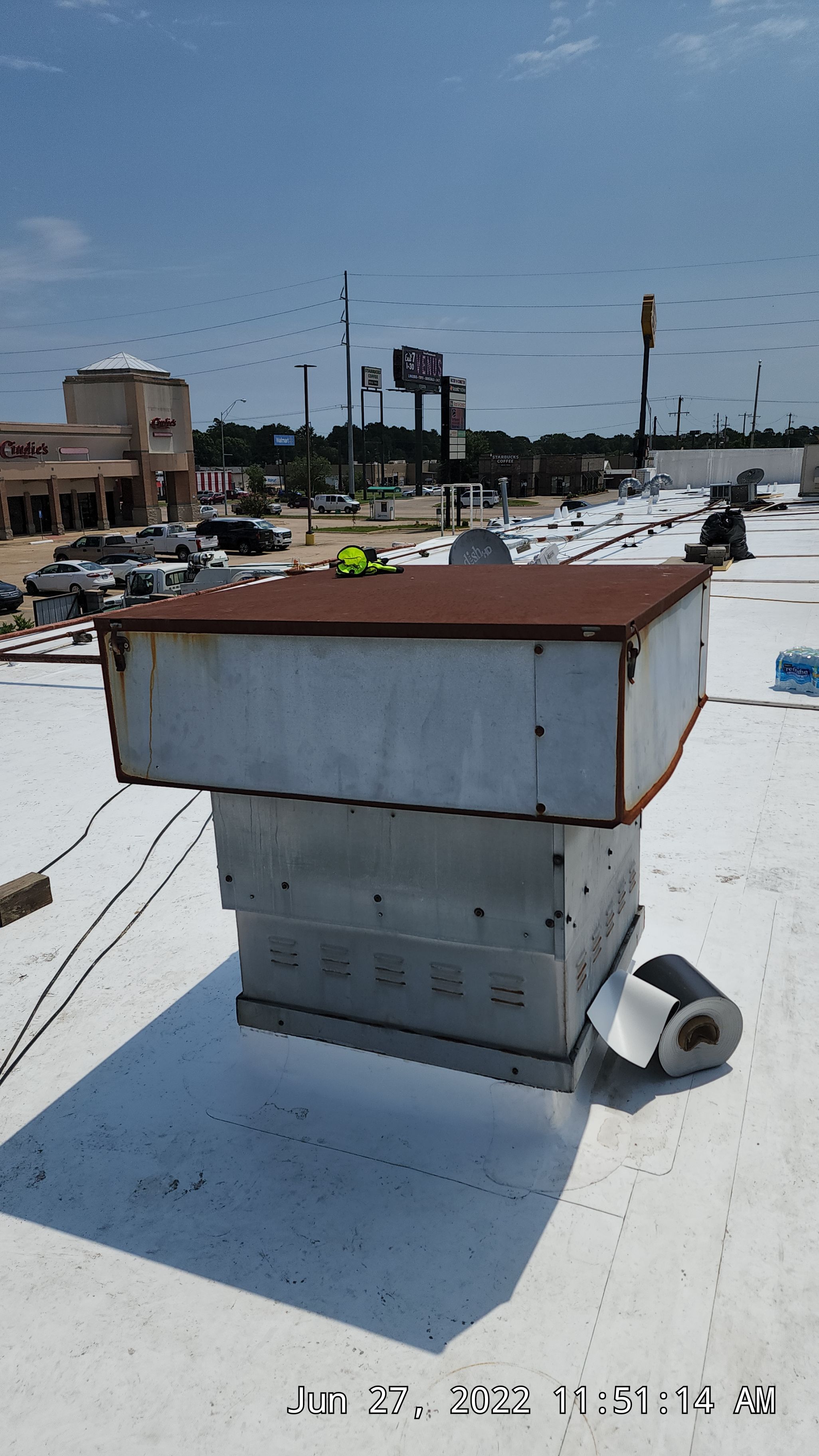 Commercial Roofing Installation using 50 mil PVC by Hostetler Roofing
