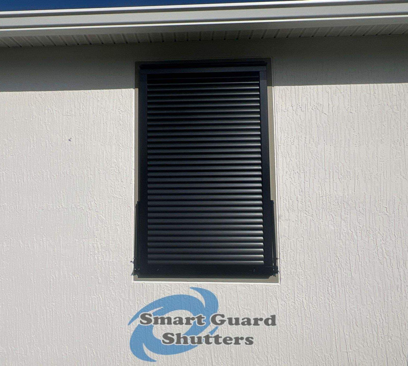 Impact Bahamas in MATTE Jet Black by Smart Guard Shutters