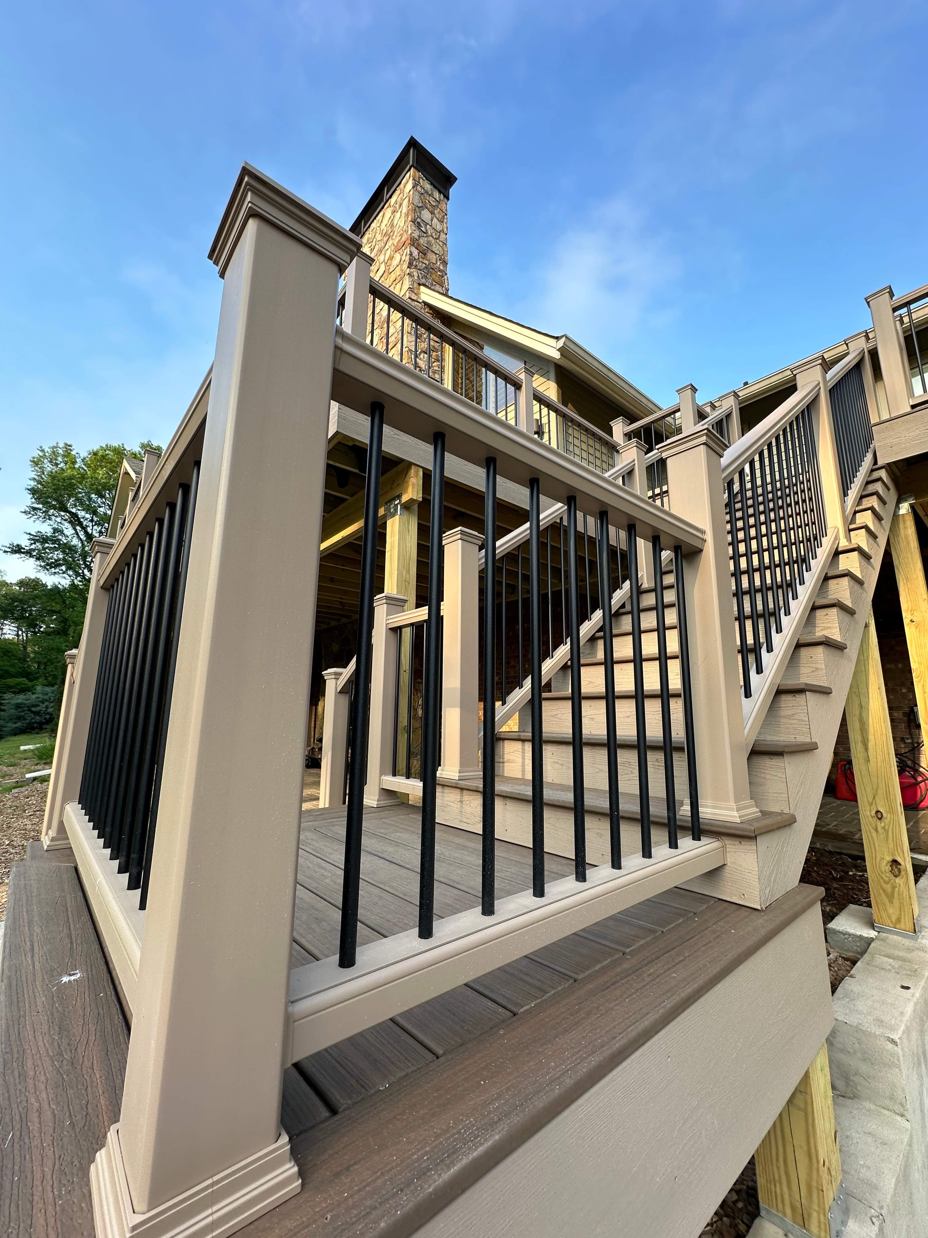 Dewey Deck Rebuild with Awning in Buford by Craftsman Deck Builders