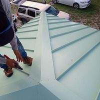 24ga 1.5" Mechanical Seam Aged Copper  by Total Roofing System The Metal Roof Experts