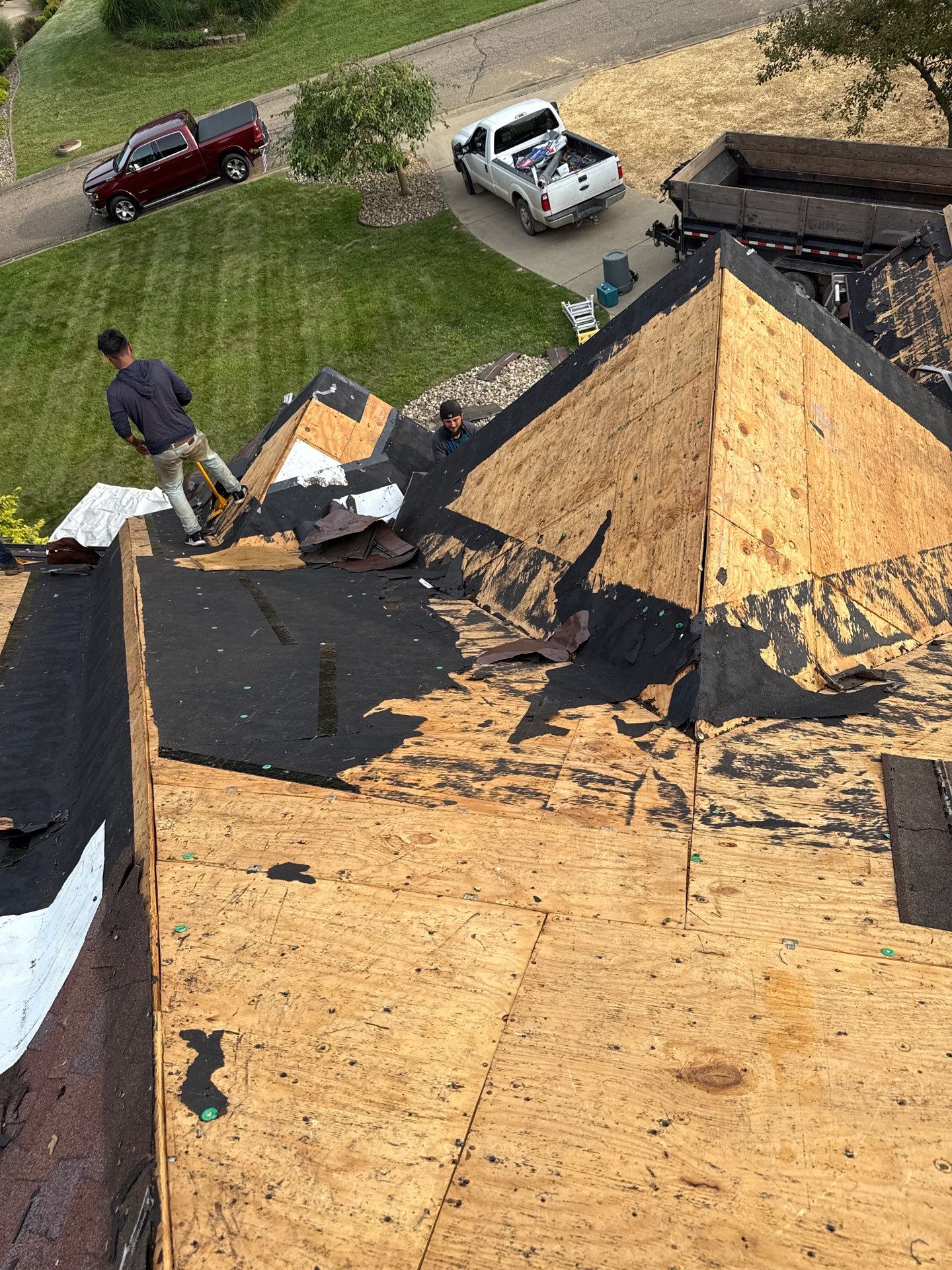 Residential Roofing Installation using GAF TImberline HDZ Hickory by Rainstoppers Roofing