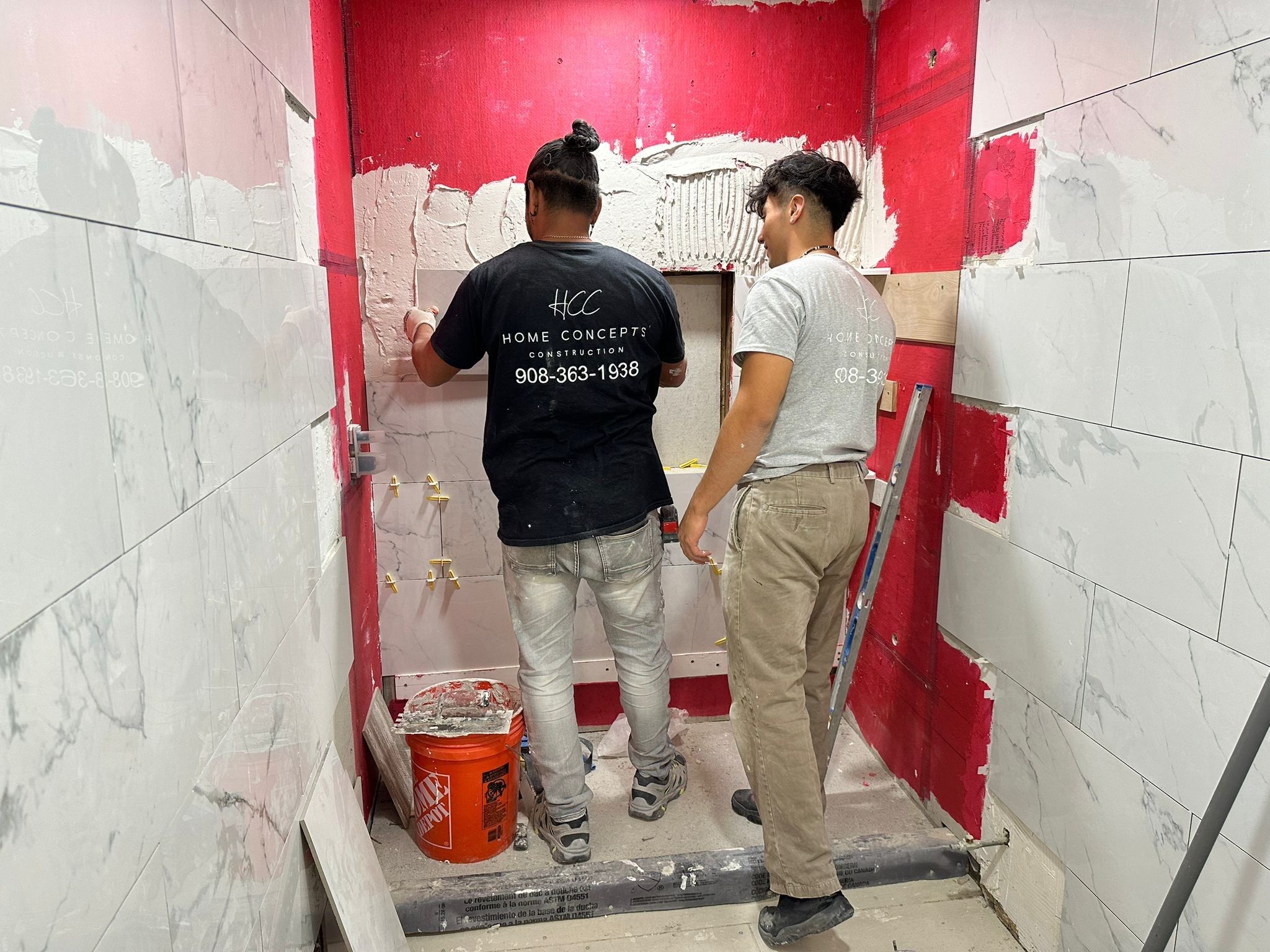 Bathroom Remodel using Tile by Home Concepts Construction