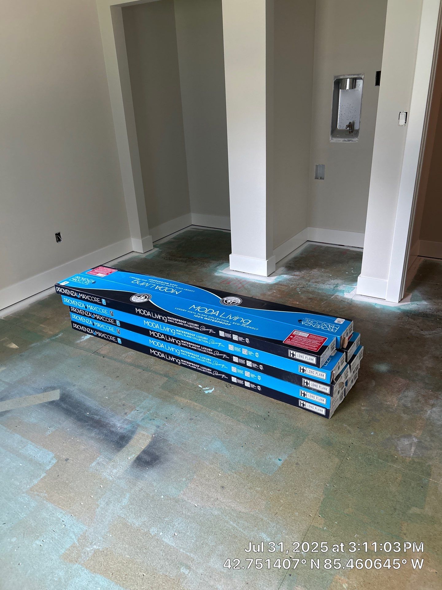 Installation of LVP in Middleville, Michigan by RTBaldwin Hardwood Floors
