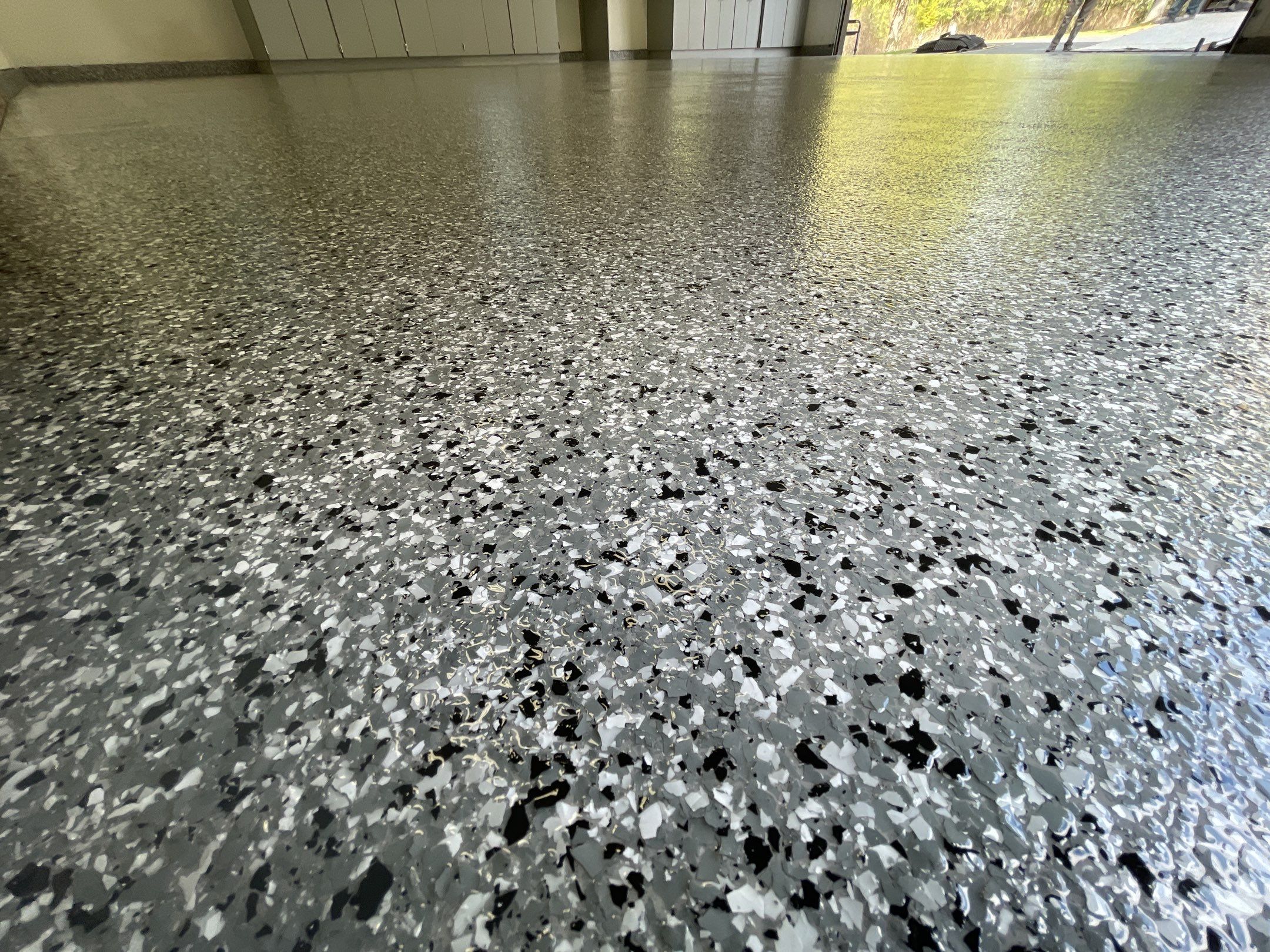 Garage Transformation using Smoke and the Penntek Evolution System by Croc Coatings, LLC