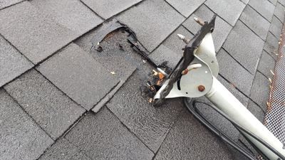 Satellite Dish Removal and Shingle Replacement