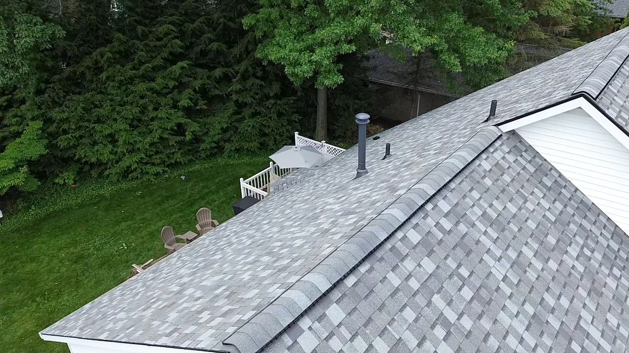 Atlas Pinnacle, Color, Coastal Granite, Drip Edge, Color, Black by Eagle Eye Roofing