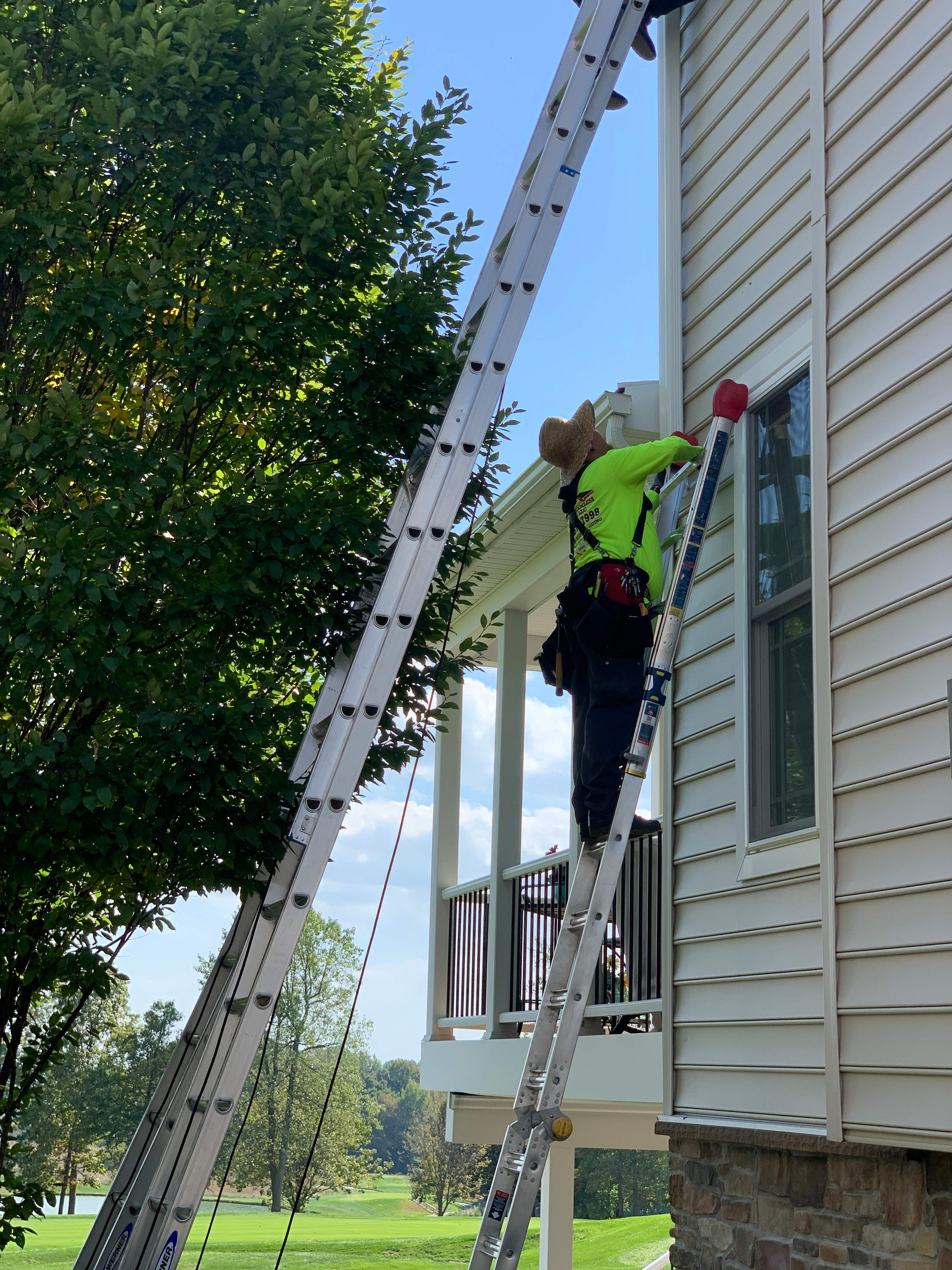 Gutter Installation using 6" Seamless Gutters by Matter Construction, LLC