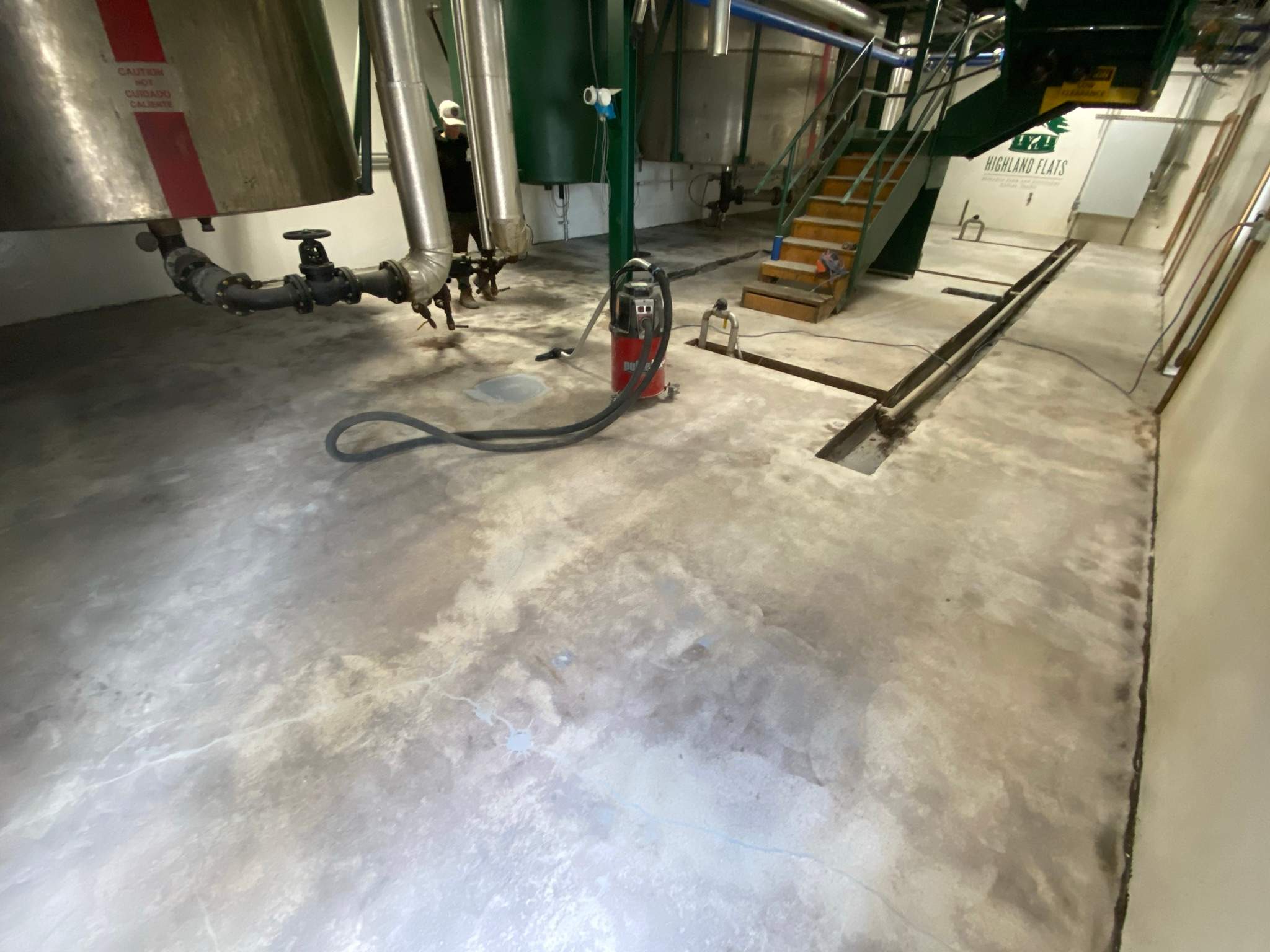 Commercial Floor Transformation using North Pole with Green by Croc Coatings, LLC