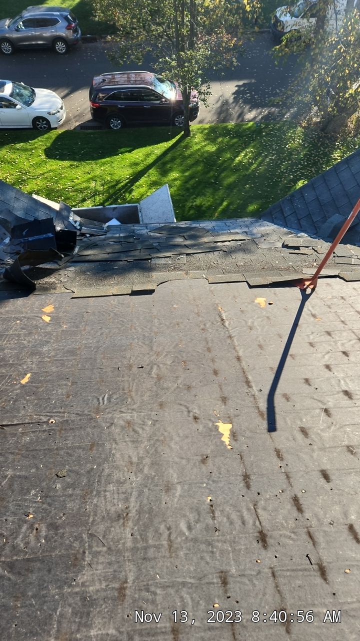 Residential Roofing Installation using Certainteed Landmark Moire Black by A Plus Exterior