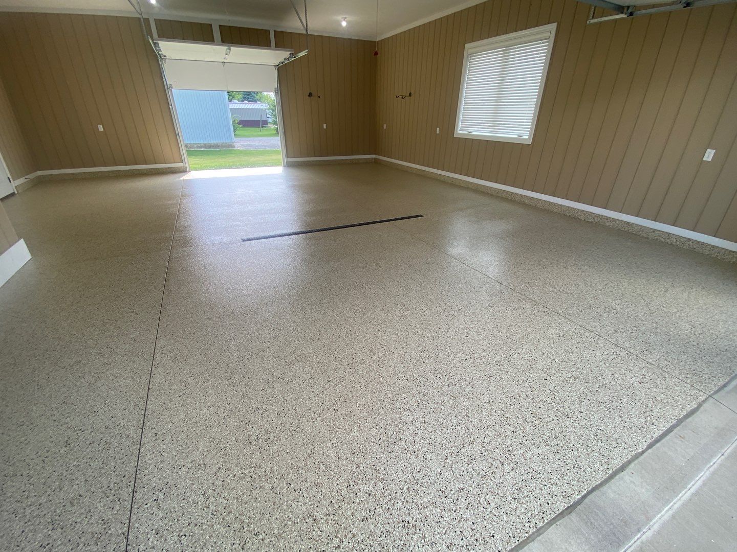 Garage Floor using Driftwood by Your1DayFloor.com