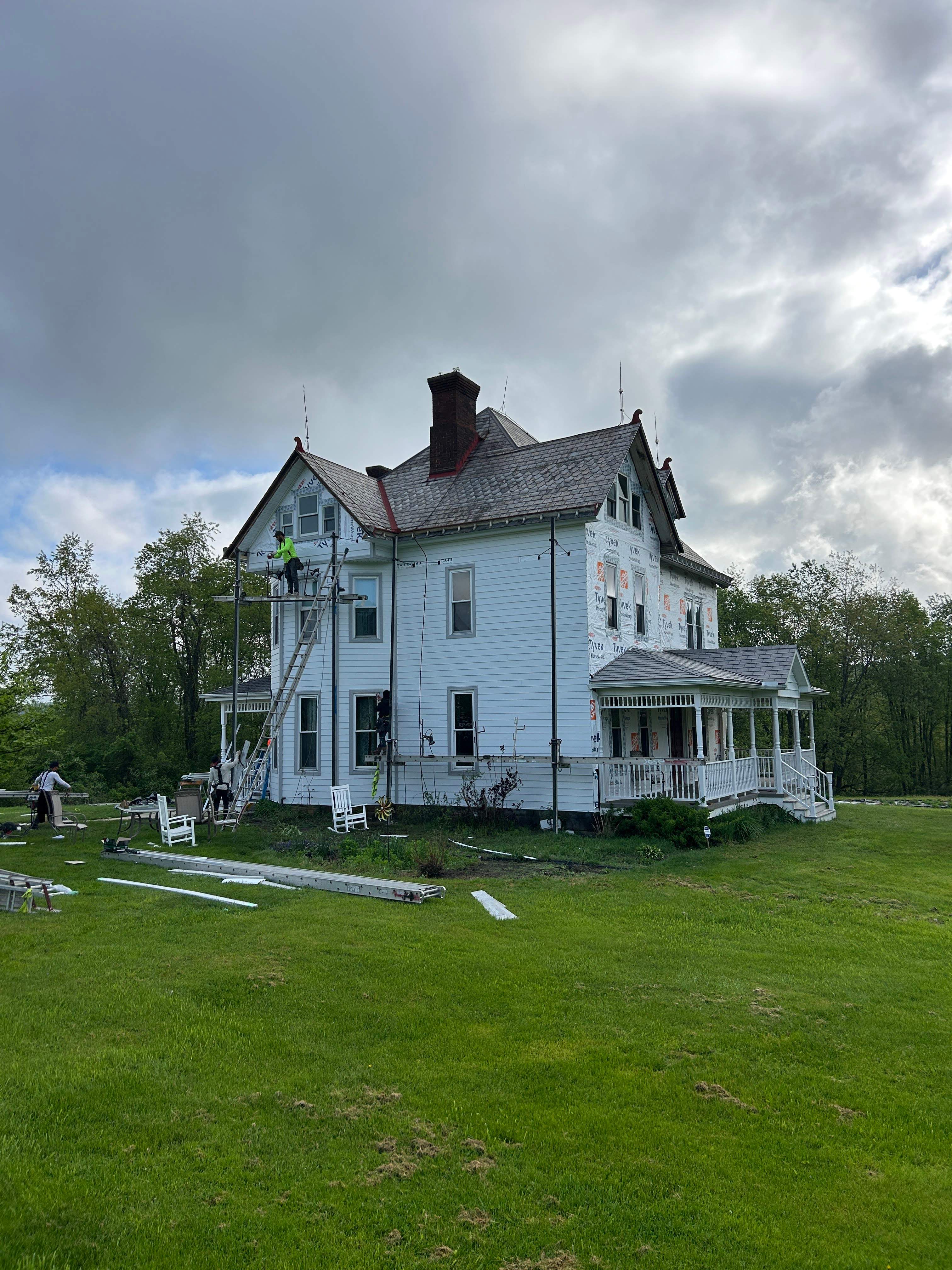 James Hardie Siding Renovation for Evans City Victorian Farmhouse by Ideal Siding Pittsburgh