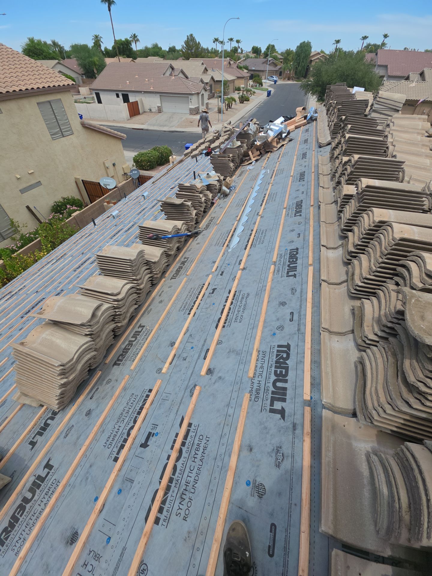 New tile reset for this beautiful home in Chandler by Weather-Tite Roofing