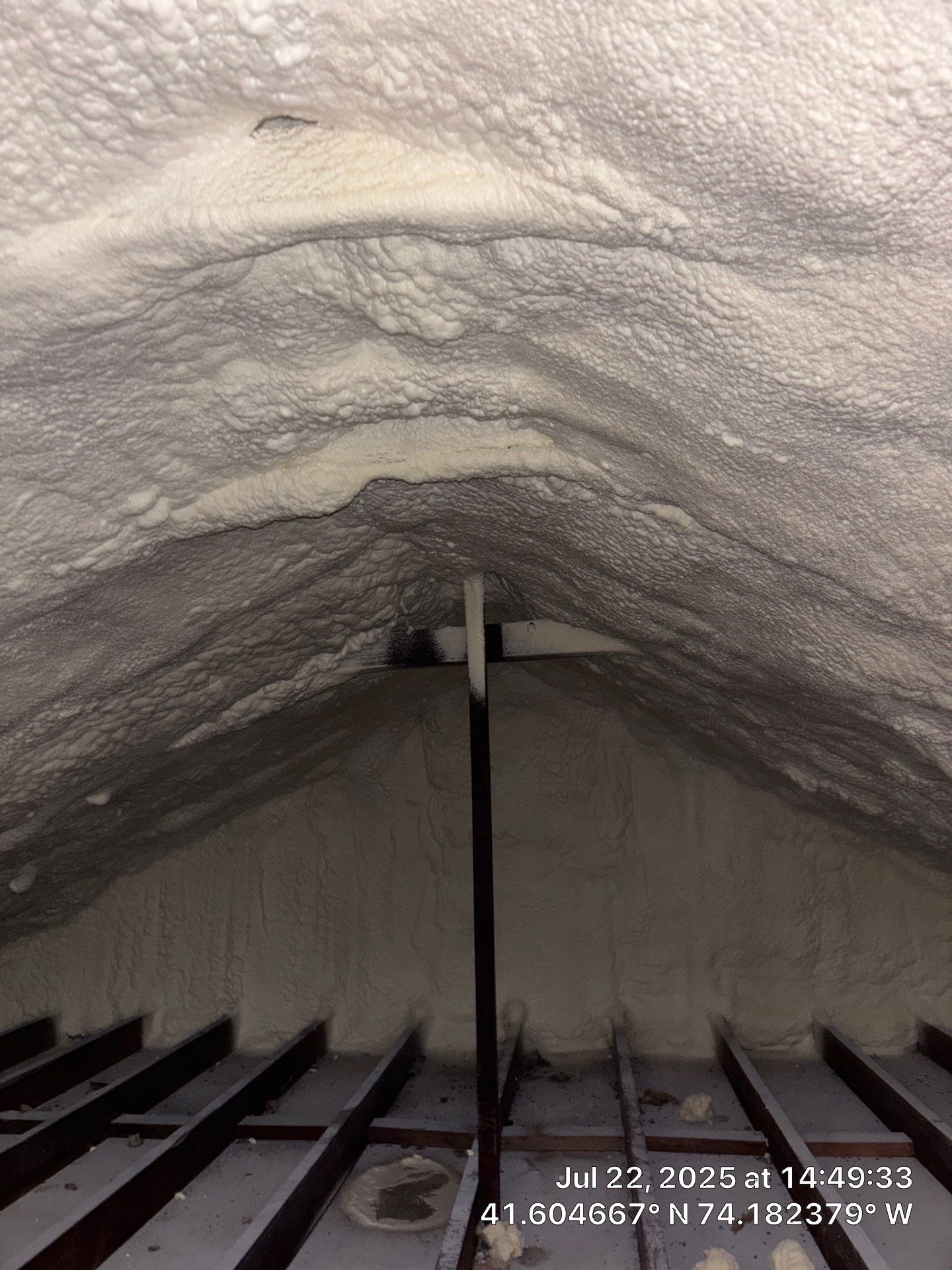 Attic Insulation using open cell spray foam by NYS Foam & Energy