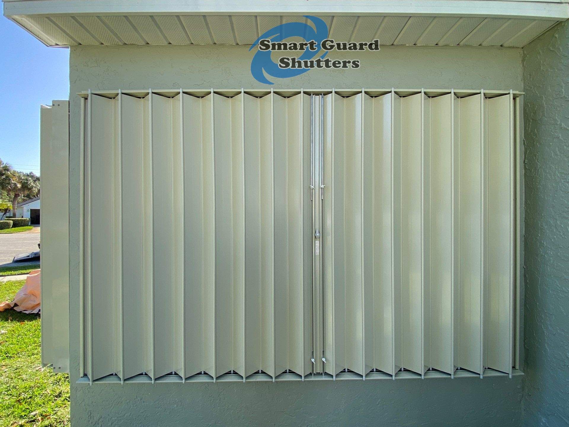 Accordions in Ivory by Smart Guard Shutters