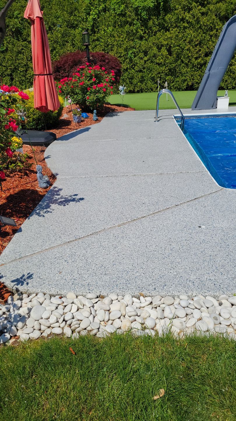 Pool Deck in Worcester, MA by Symphony Concrete Coatings
