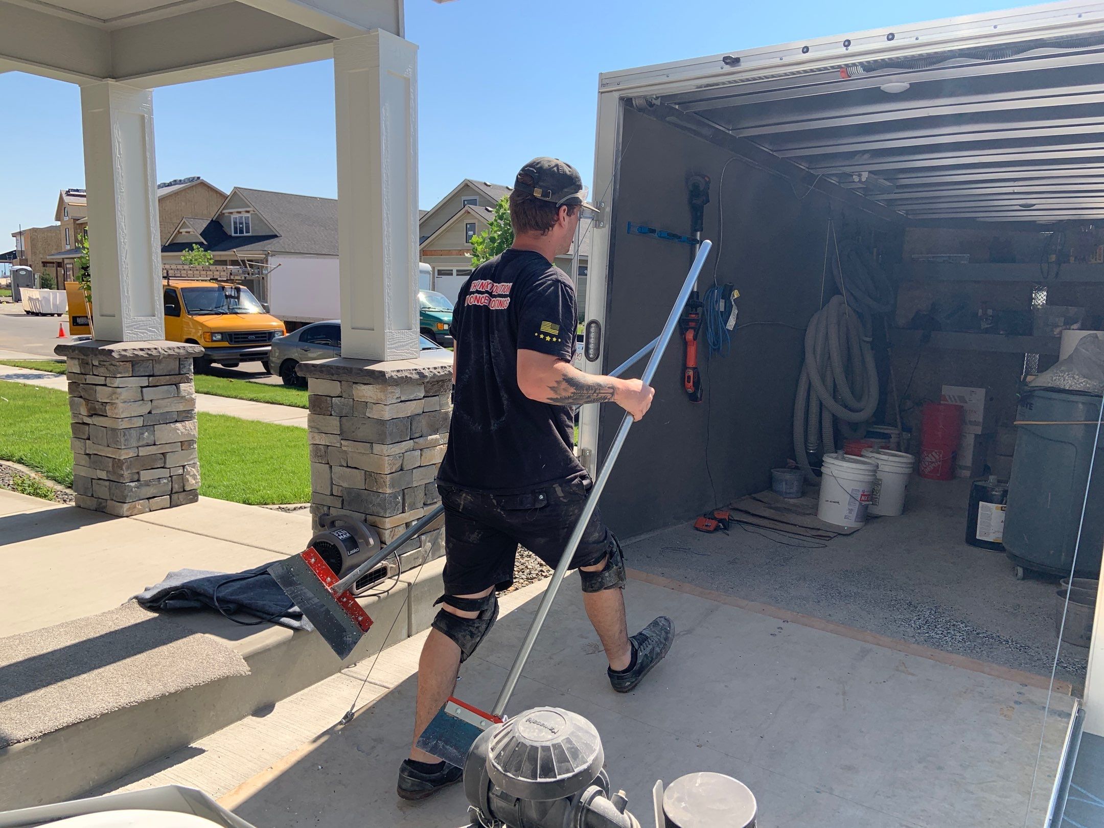 Garage Transformation using Domino by Croc Coatings, LLC