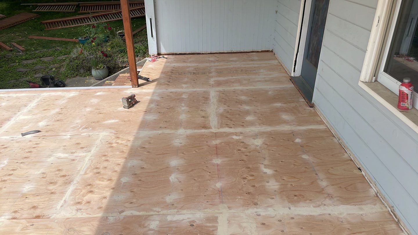 Residential Deck Replacement using Dec-Tec Membrane Color: Grafton by Orezona Building & Roofing Company, Inc.