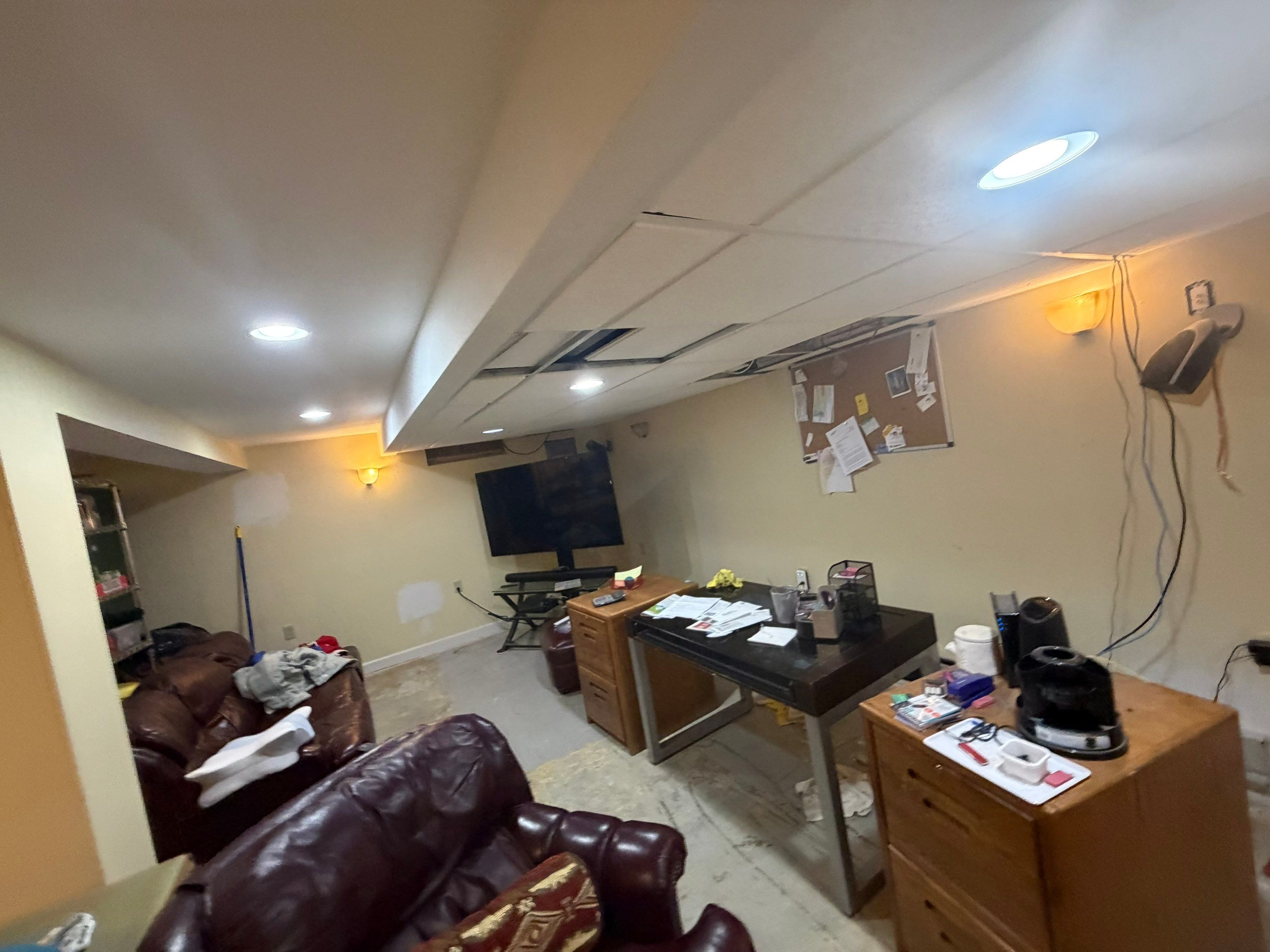 Basement Kitchen Renovation and Interior Wall Finishing in Brookfield by OCS Contracting Services