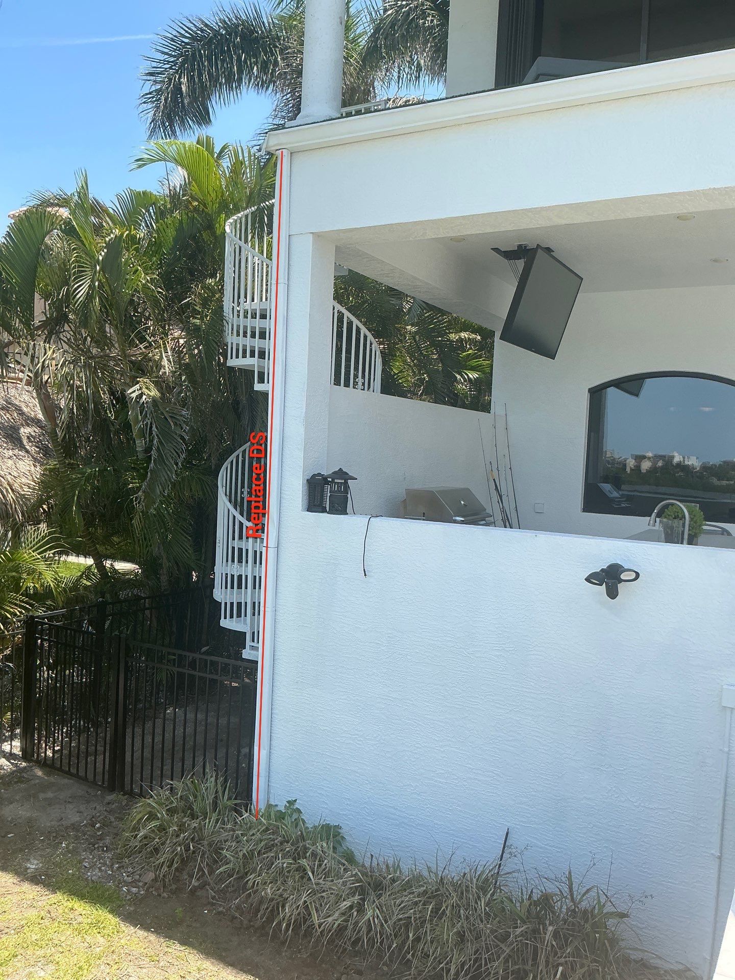 Custom Downspouts with Splash Guards in Sarasota FL by Gutter Professors
