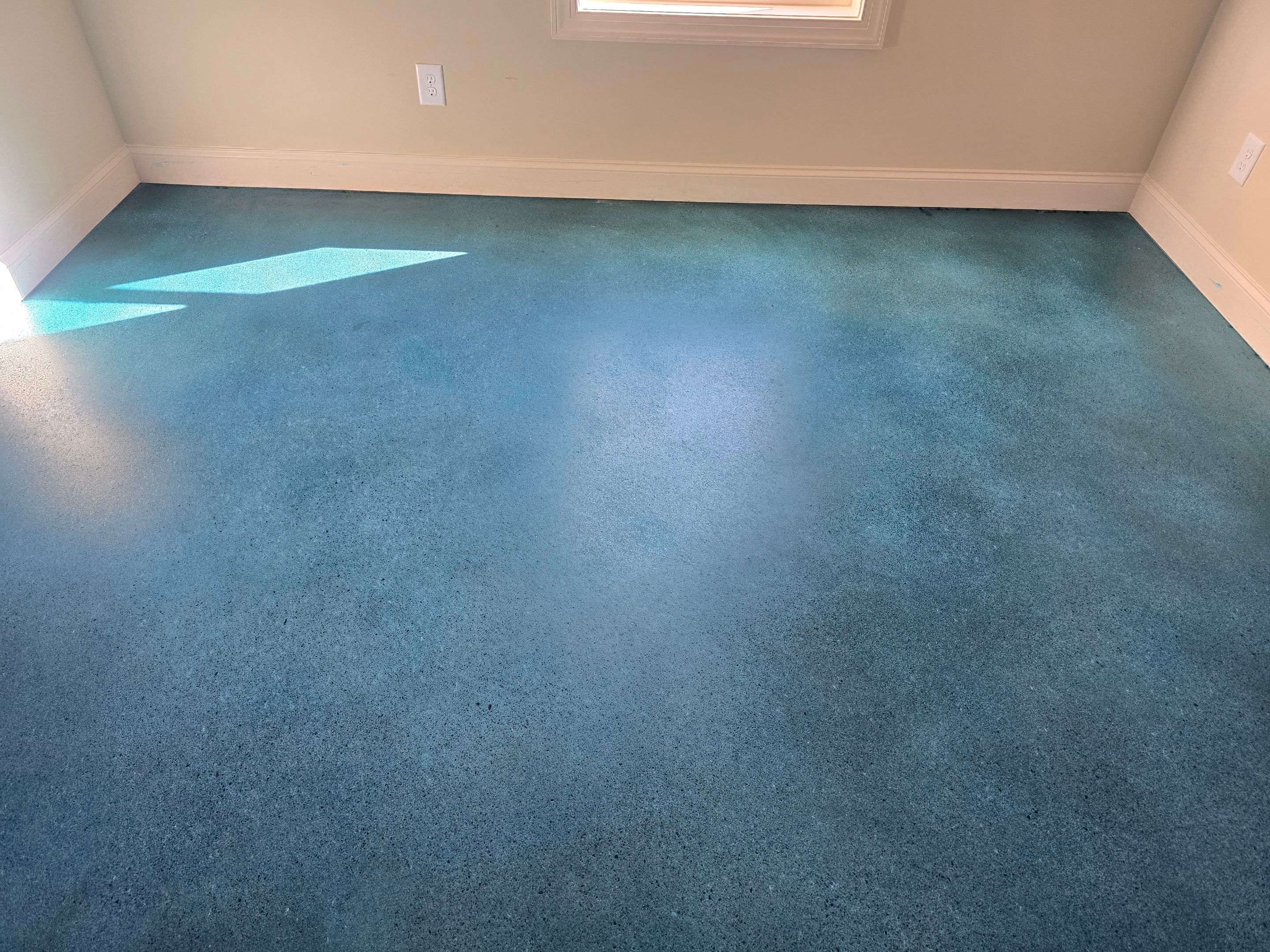Basement Floor in Carribbean Blue by Elite Floor Solutions