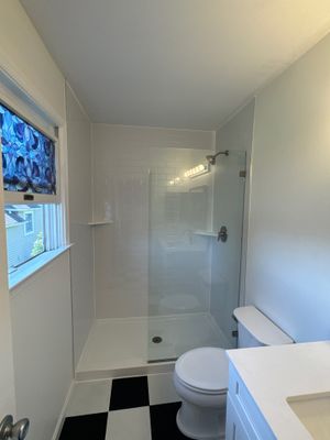 Modern Bathroom Remodel Featuring Subway Tile Surround in Deale