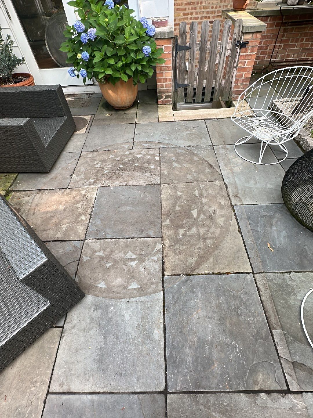 natural stone cleaning using Algaecide, soft wash soap by Northern Power Washing LLC.