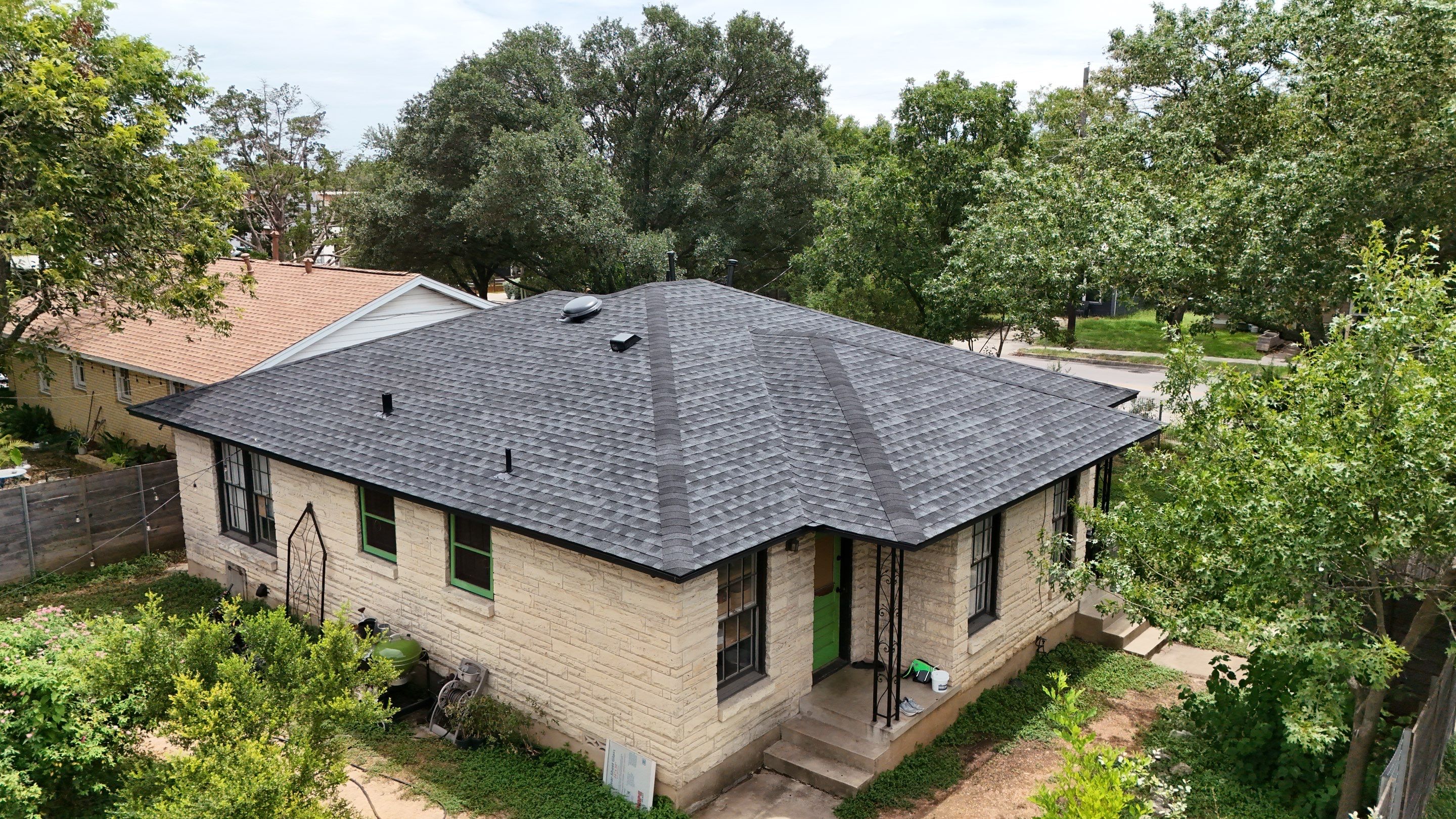 Residential Roof Replacement using GAF - HDZ - Charcoal by Action Exteriors Austin