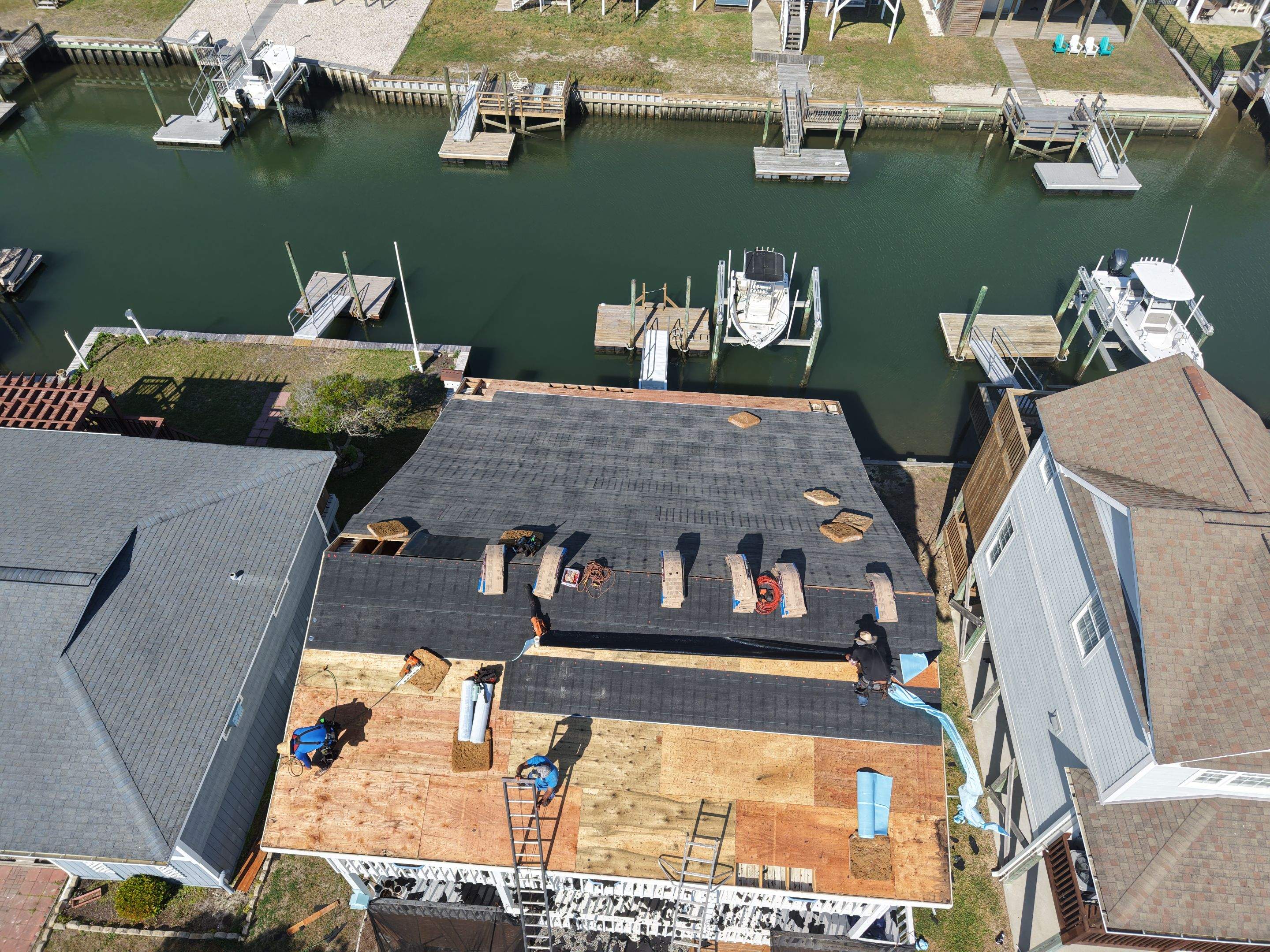 Completed Roof Replacement in Holden Beach, NC by Local Roofing Contractor Near Me by RGR Construction and Roofing, LLC