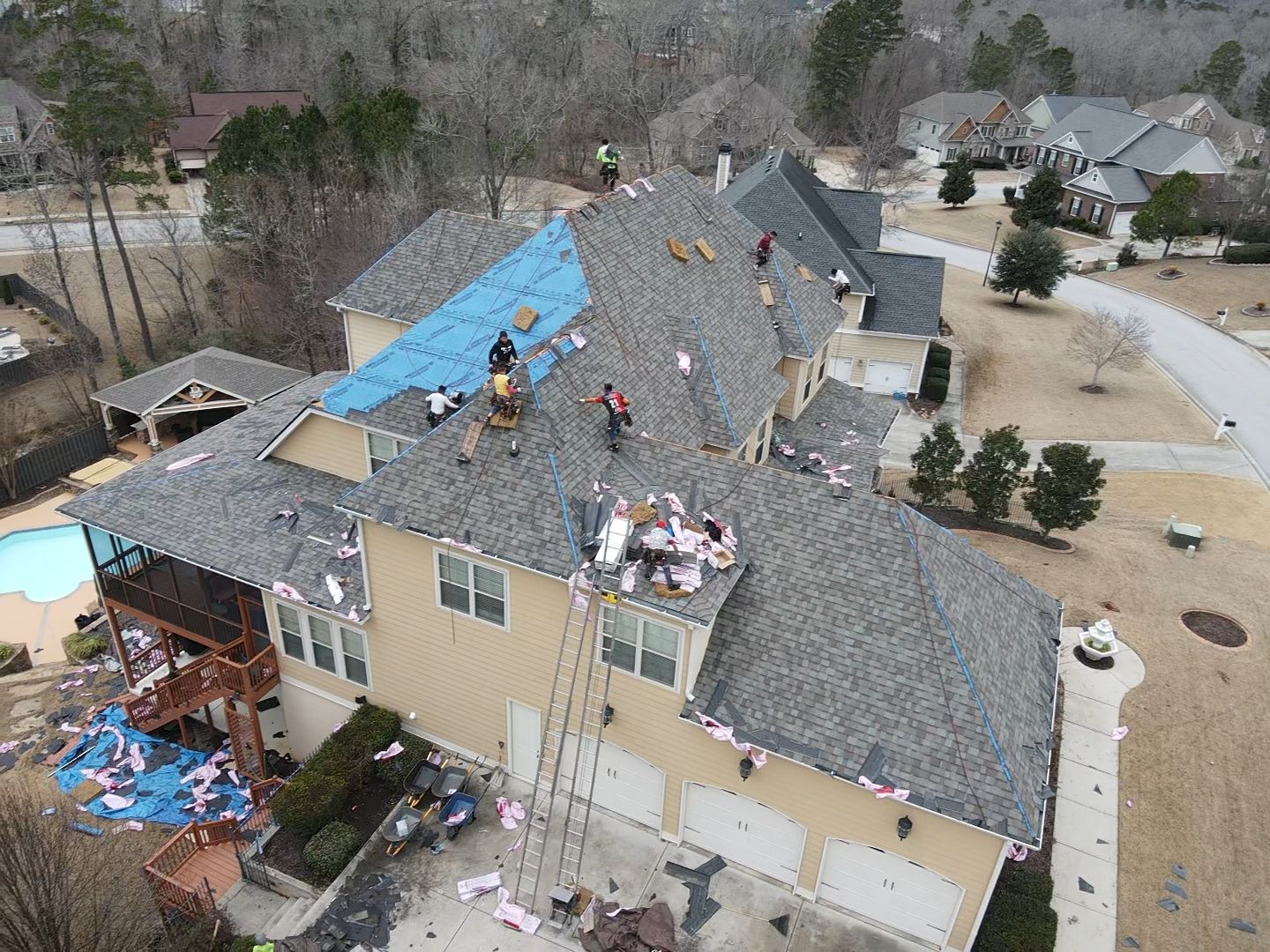 Residential Roofing Installation using Owens Corning by Inspector Roofing and Restoration