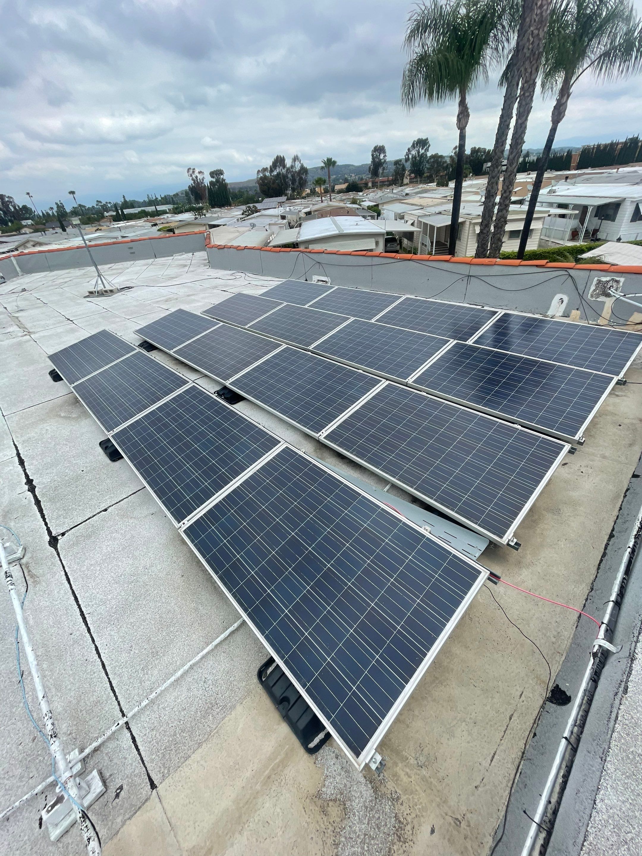 Commercial Solar Cleaning in Rowland Heights for Mobile Home Park by Palm Coast Solar Cleaning