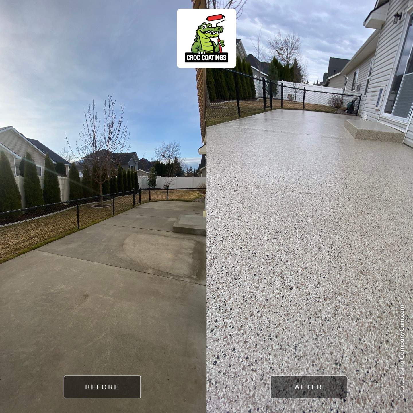 Patio and Walkway using Driftwood and the Penntek Evolution Flooring System by Croc Coatings, LLC
