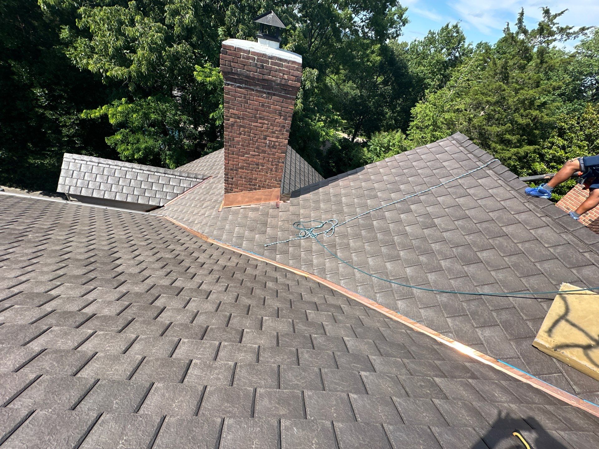 Residential Roofing Installation Using Enviroshake Synthetic Slate by Undersun Roofing 