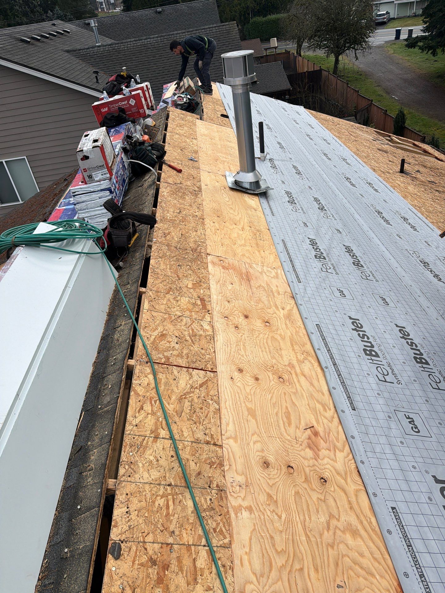 Residential Roofing Installation using GAF HDZ Shingles by Roofing Formula LLC