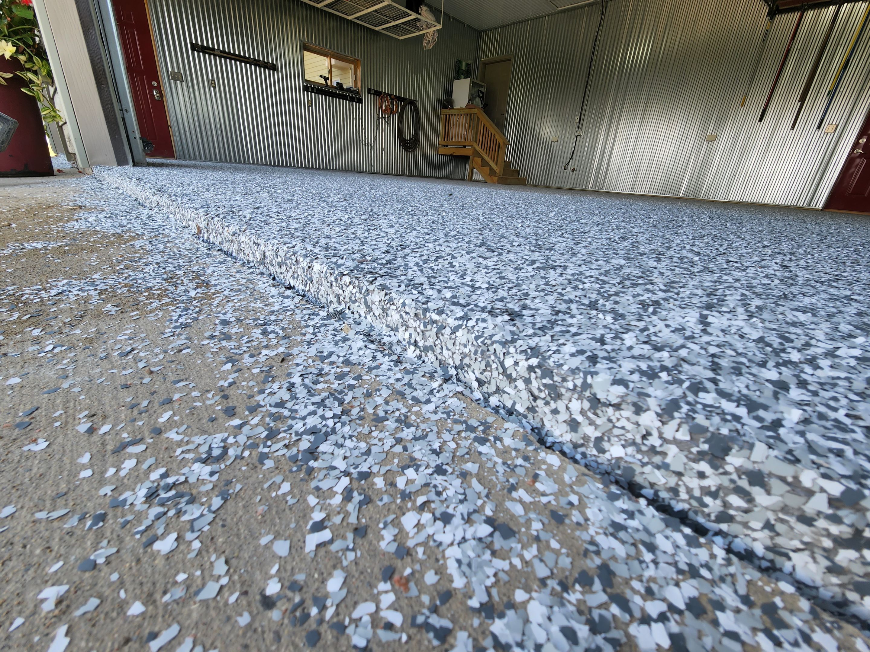 Garage using Slate Stone by Select Painting, Coatings & Garage Cabinets
