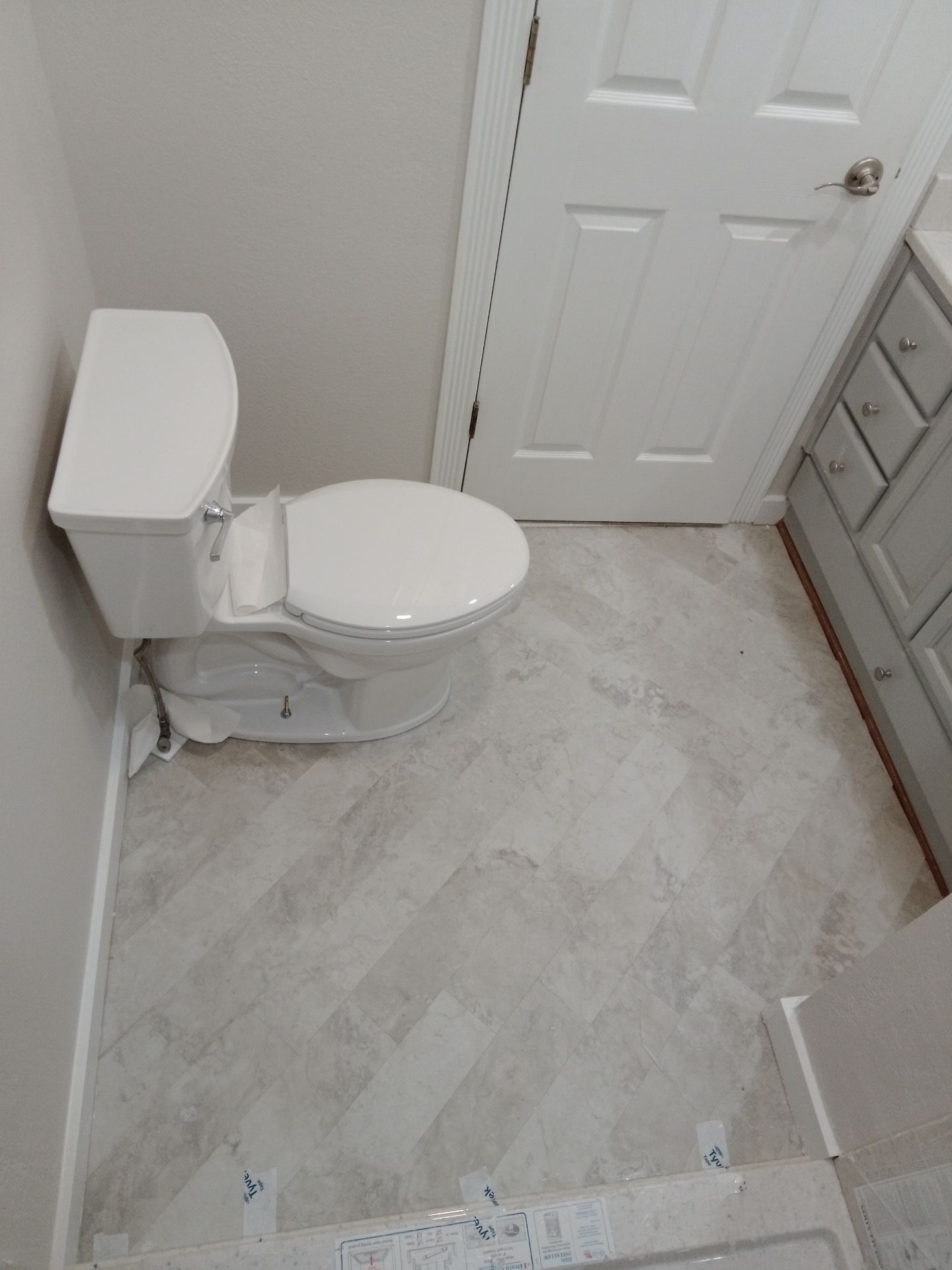 Small Bathroom Remodel by Cornerstone Home Builders, LLC