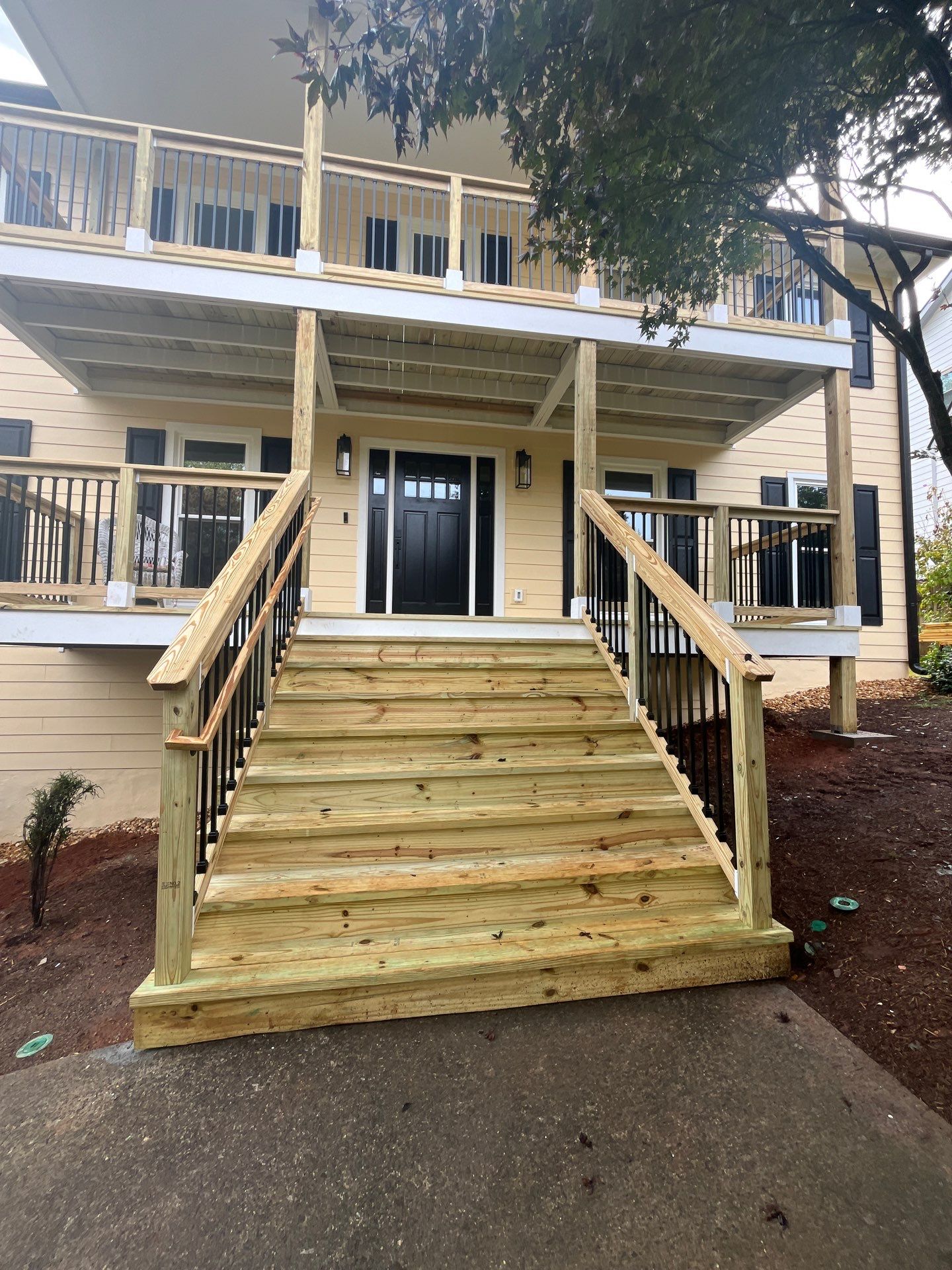 Wood Front Deck Resurface in Marietta, GA by Nelson Exteriors 