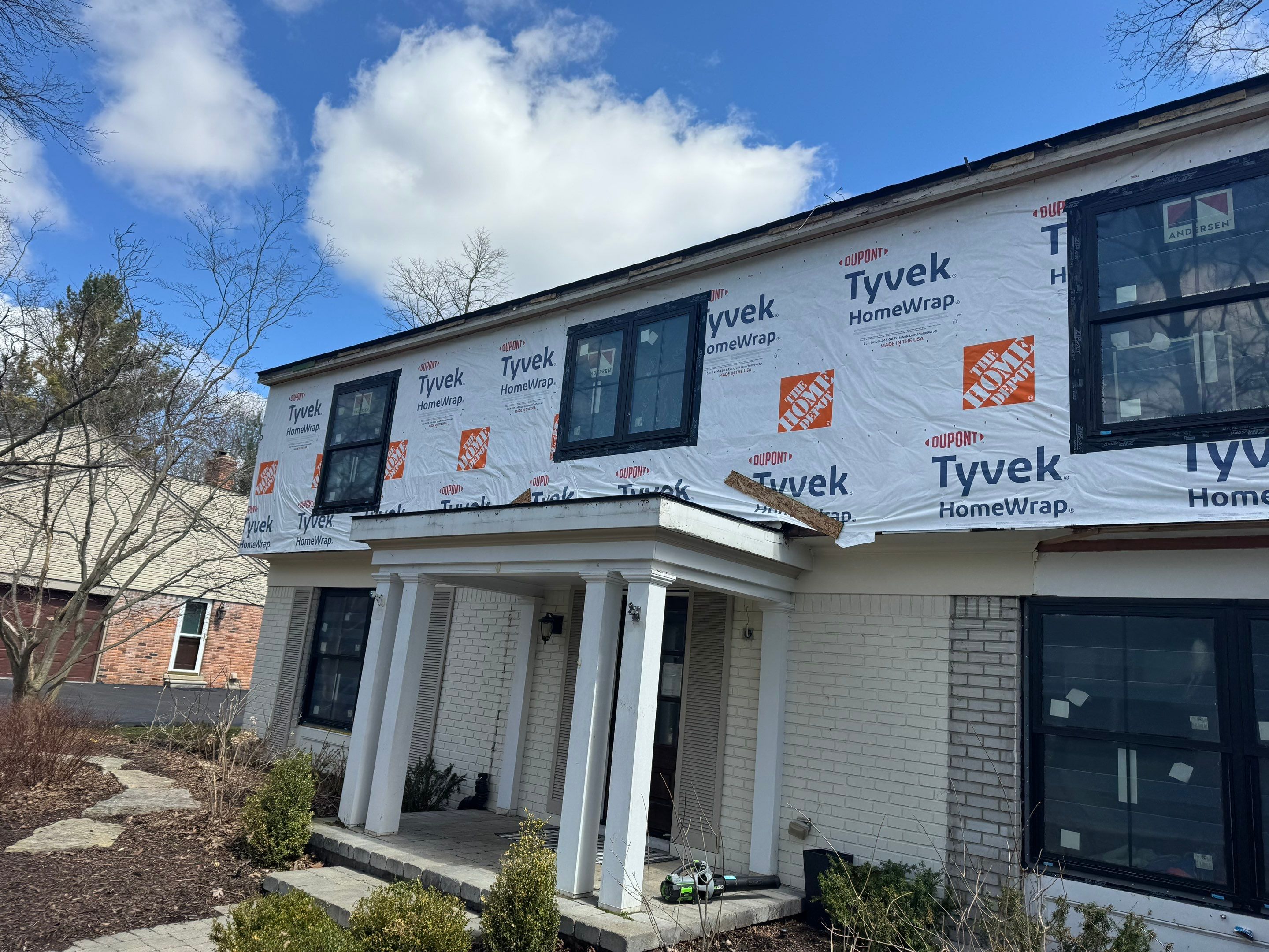 Siding Replacement using Hardie Plank S8 1/4"  Arctic White by 180 Contractors