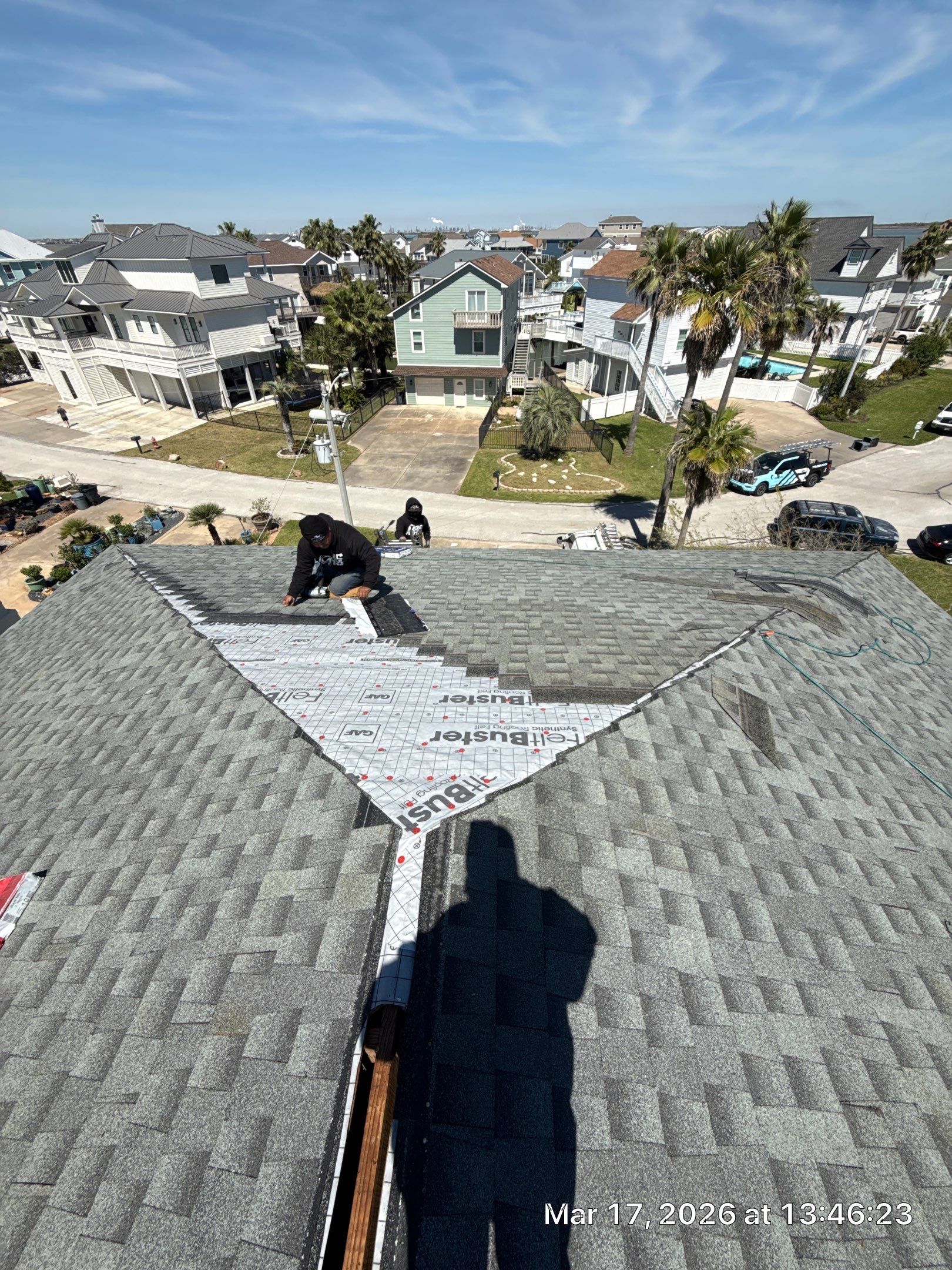 Residential Roof Replacement using GAF HDZ SLATE by Elite Roofing LLC