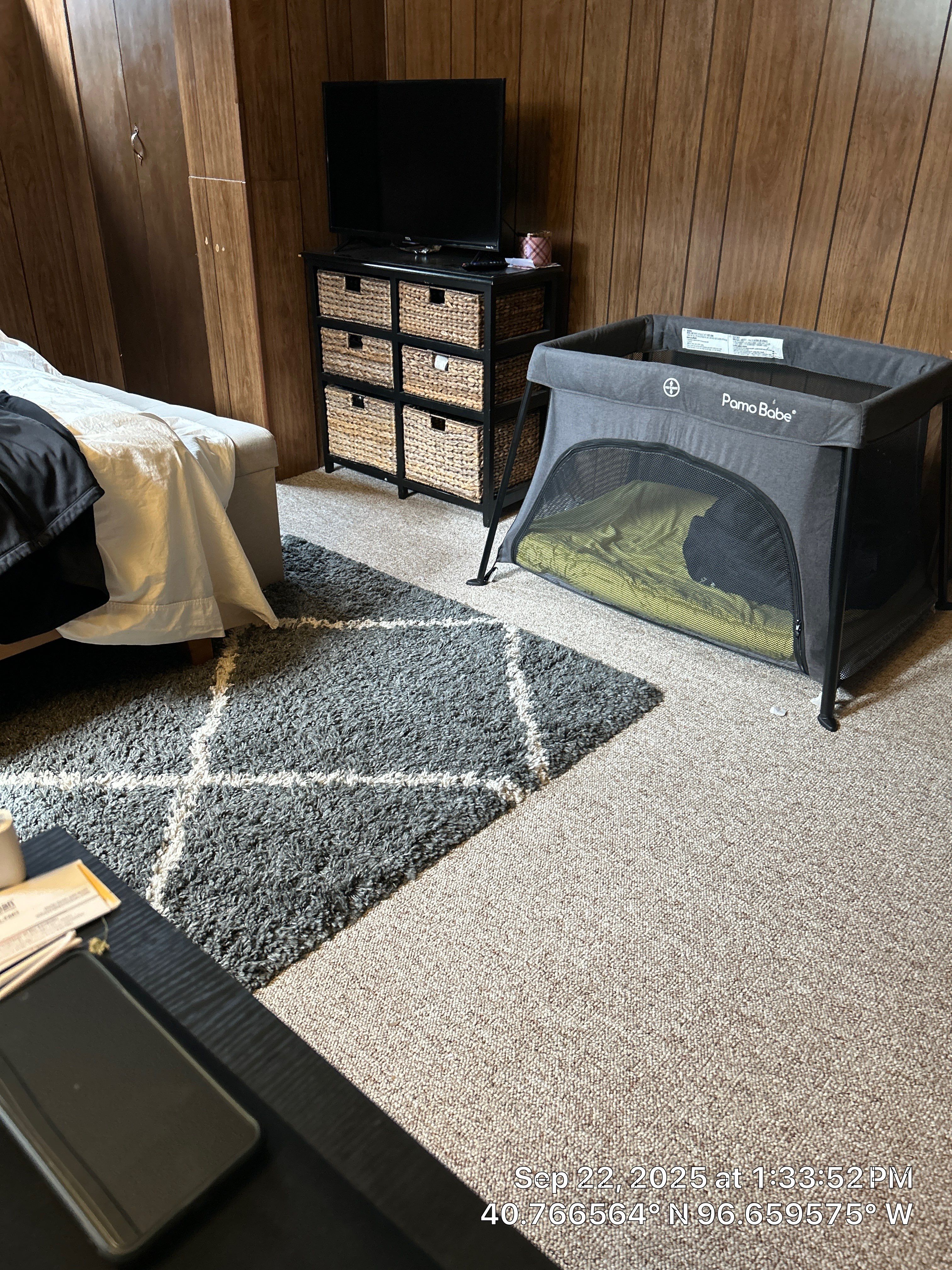 Basement Bedroom Interior Assessment and Ceiling Repair in Lincoln by CompanyCam Sales Demo