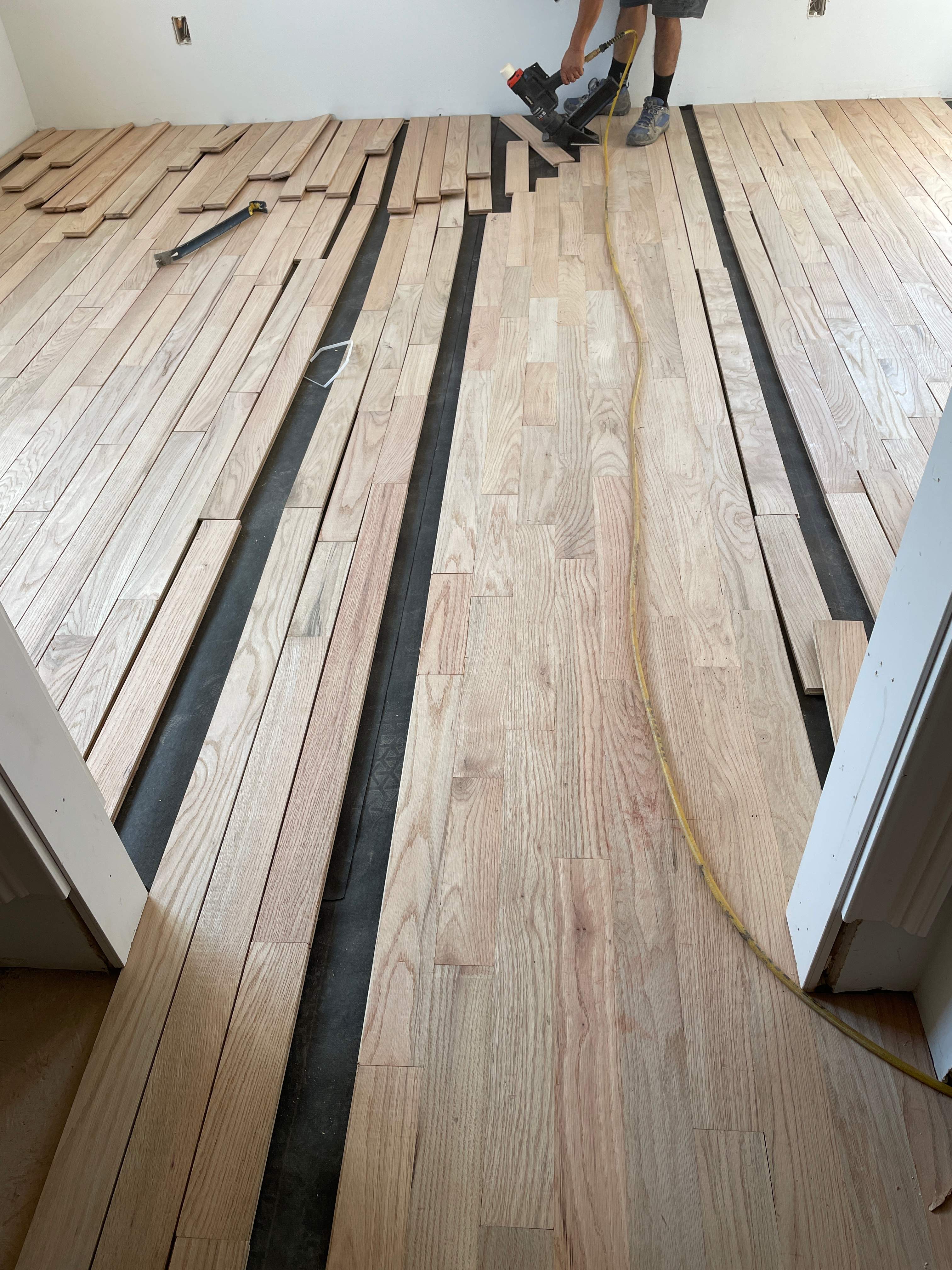 Flooring Installation using Red Oak by Footprints Floors of East Atlanta
