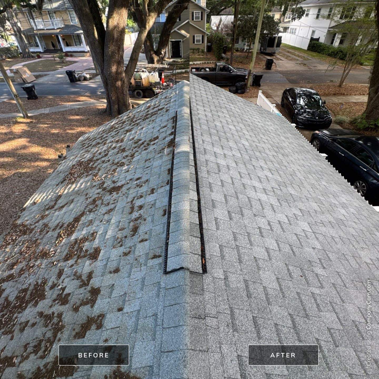 Shingle Roof Debris Removal and Cleaning by Mallard Systems