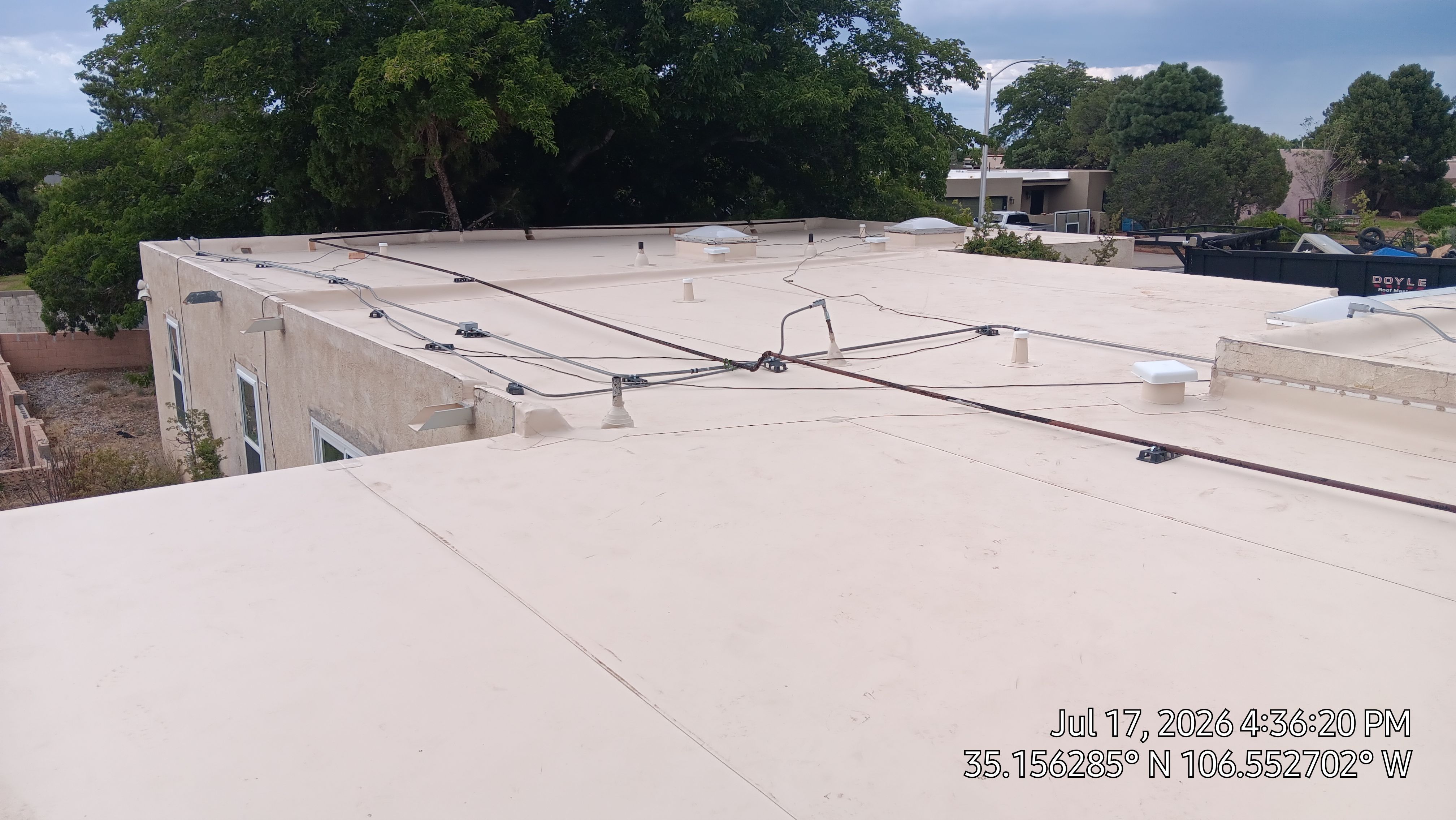 Albuquerque TPO Roof Replacement in the Northeast Heights EPS Slope and Custom Skylights by Doyle Roof Masters Inc