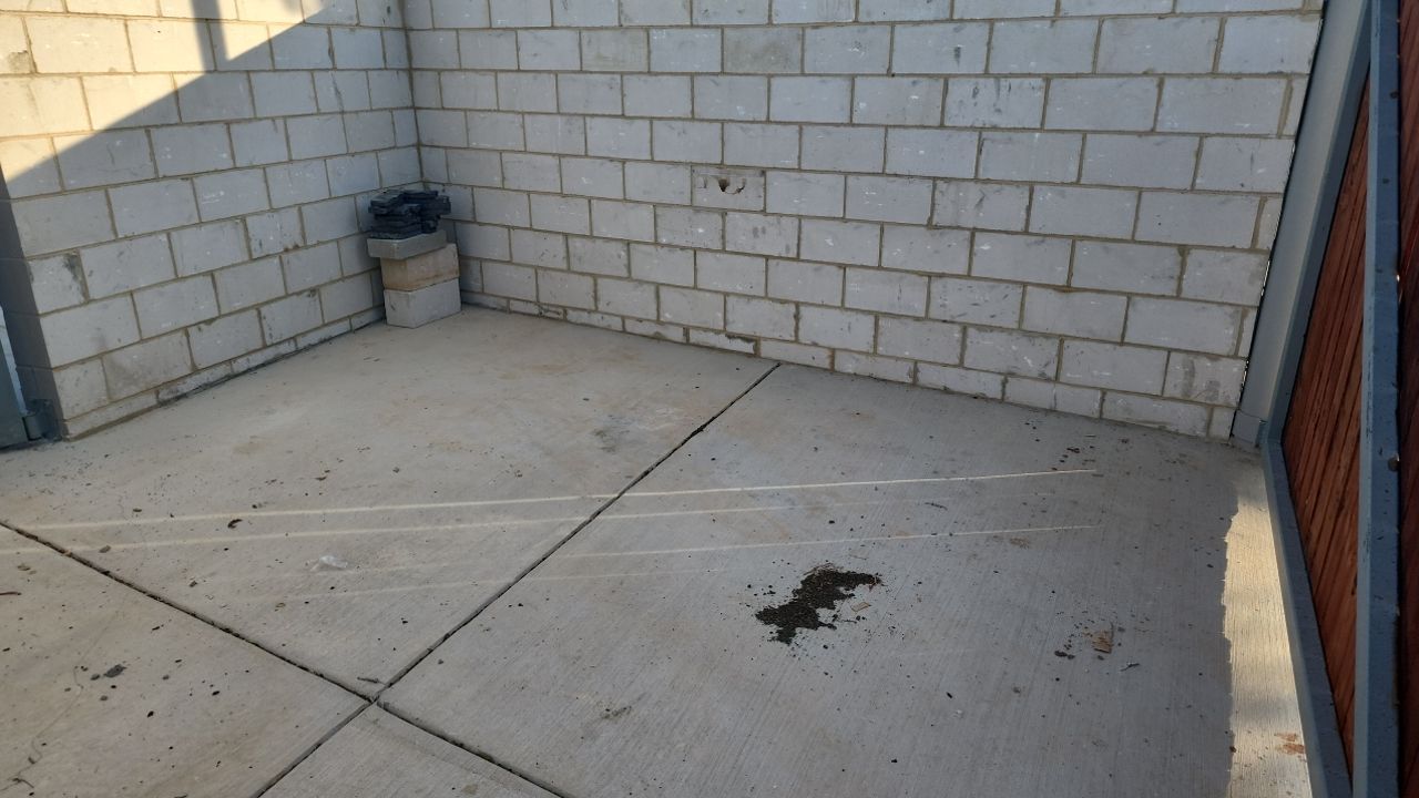 Driveway Clean using cleaner by G&H Home Tech Pros LLC