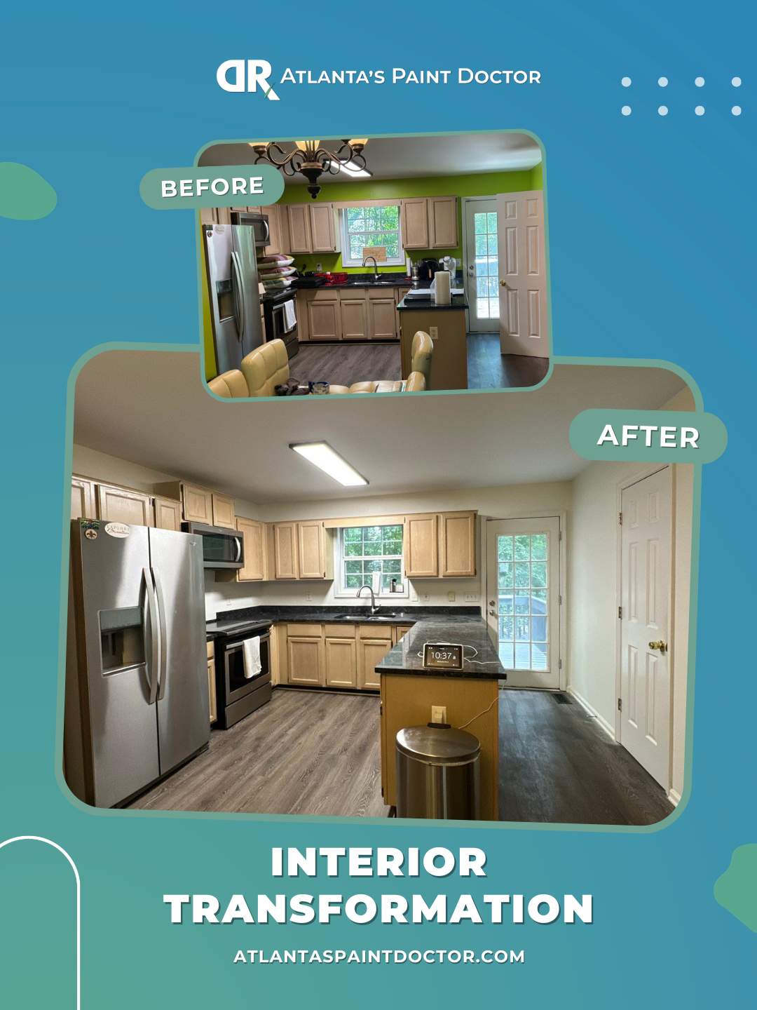 From Bold to Balanced: A Calm, Cohesive Interior Redesign by Atlanta's Paint Doctor