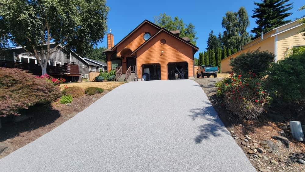 Steep Driveway Strength in Poseidon Vuba Stone  by Concrete Coating Experts Inc.