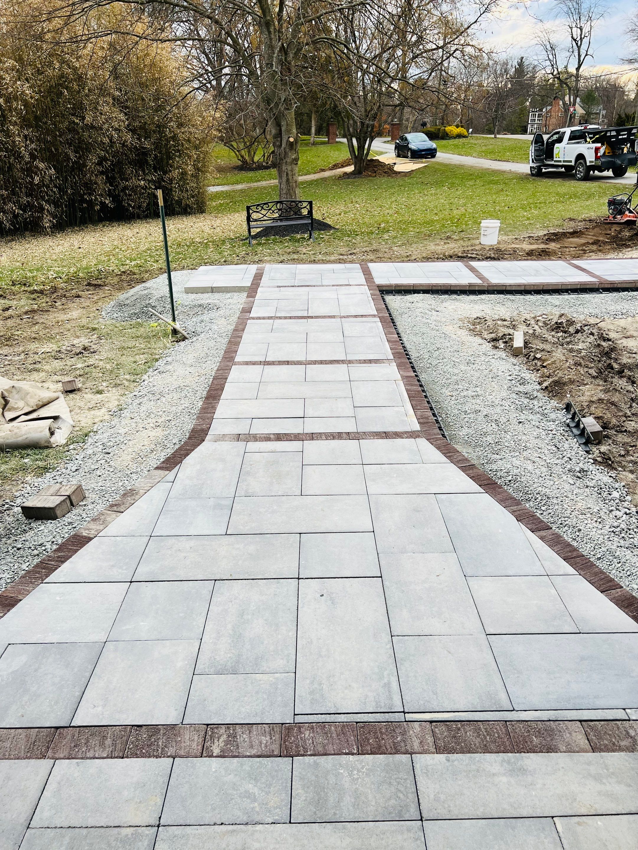 Hardscape Design & Install using Unilock Products by Reisenberg’s Lawn & Landscape, LLC
