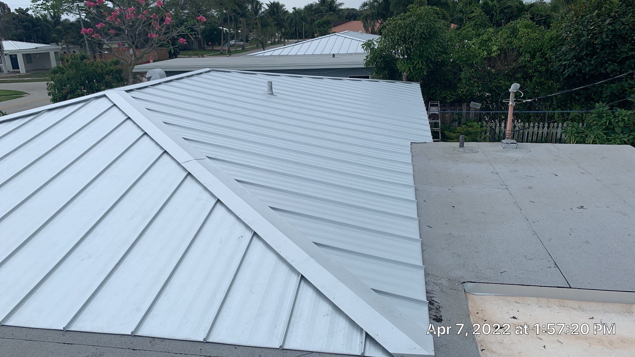 Residential Roofing Installation using 1" Nail strip metal roof by BLUES BROTHERS ROOFING